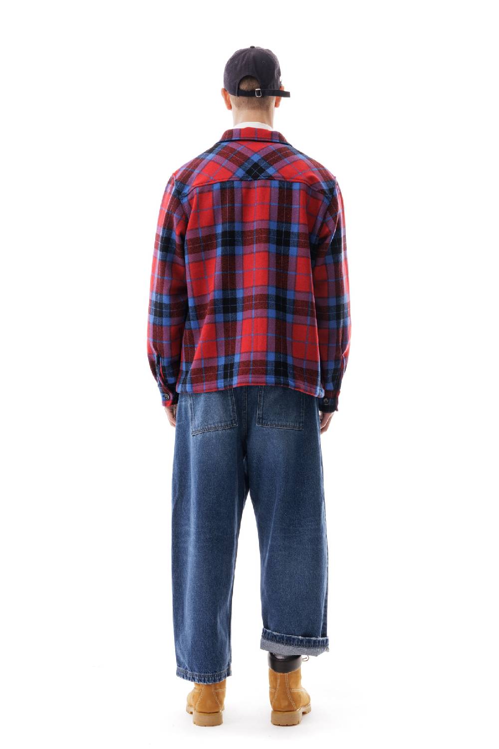 Lc23 Shetland Check Overshirt Blue/Red Vendite Flash