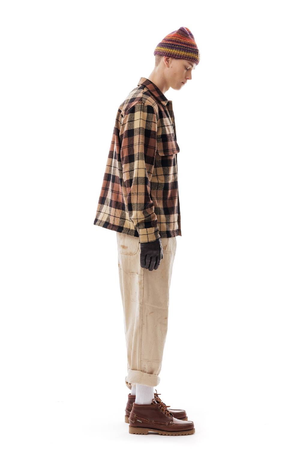 Lc23 Shetland Check Overshirt Beige/Black Negozio