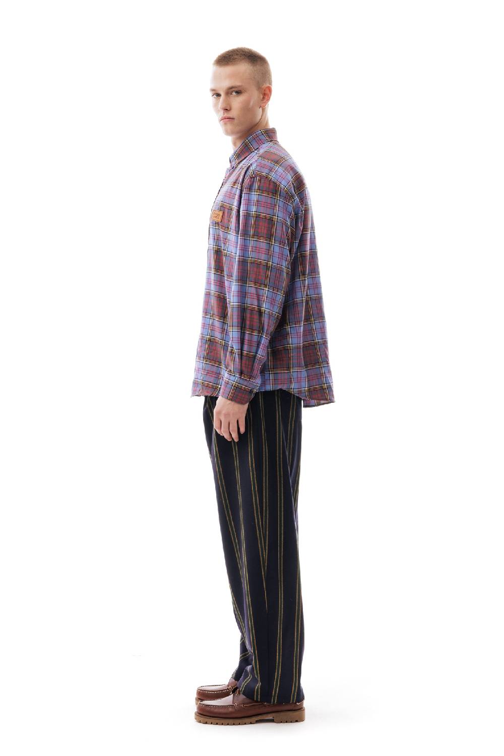 Lc23 Flannel Check Shirt Blue 2025