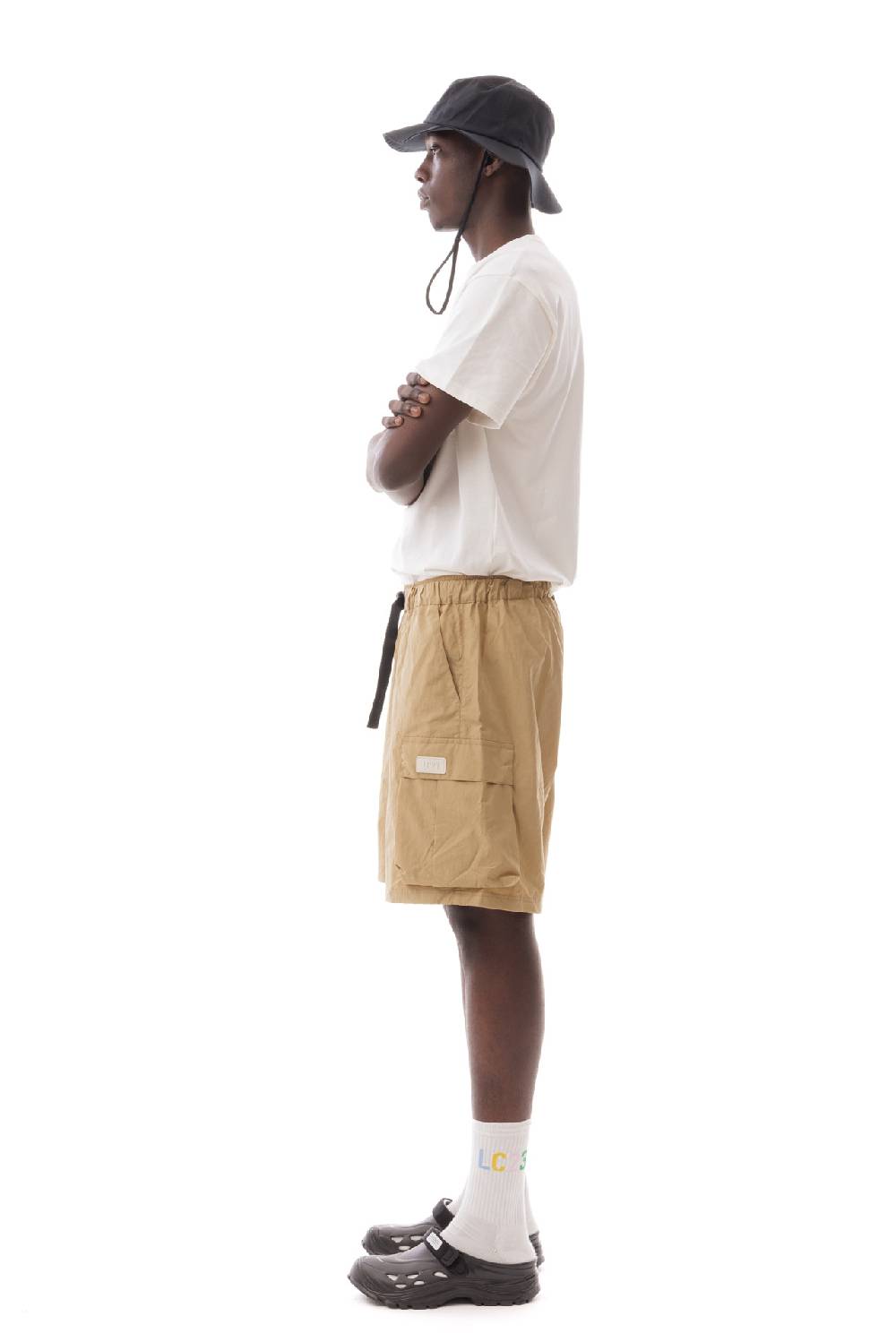 Lc23 Nylon Cargo Shorts Camel Fino Al -60%