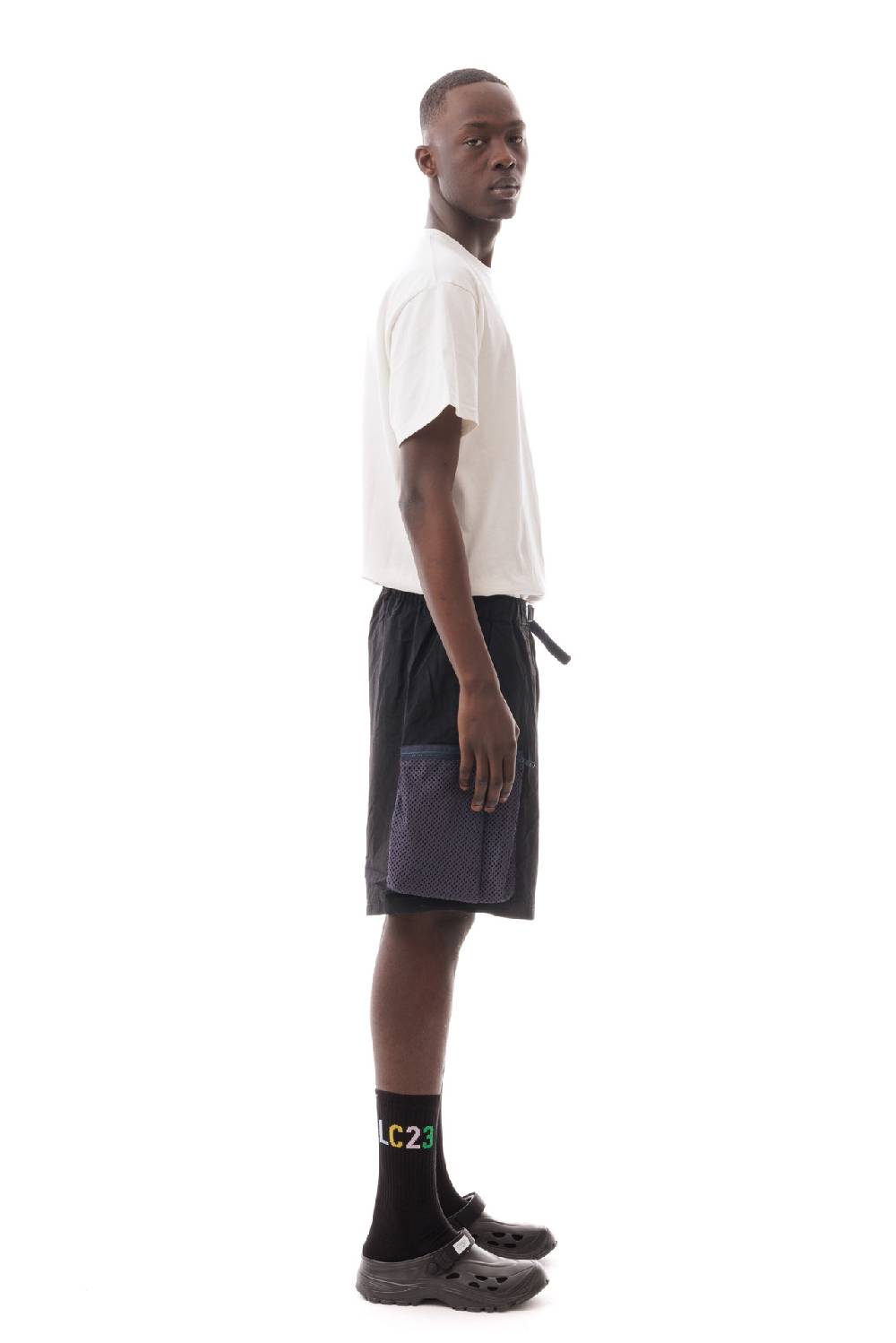 Lc23 Nylon Cargo Shorts Black Affare Del Giorno