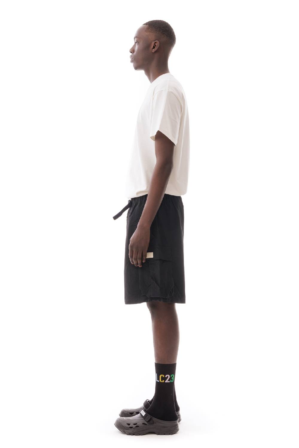 Lc23 Nylon Cargo Shorts Black Affare Del Giorno