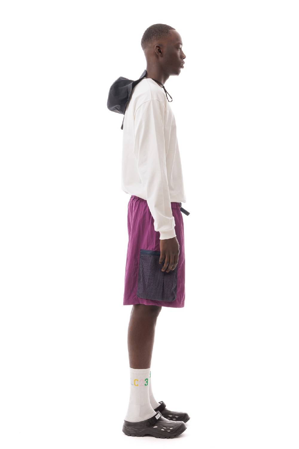 Lc23 Nylon Cargo Shorts Violet Prezzo Ridotto