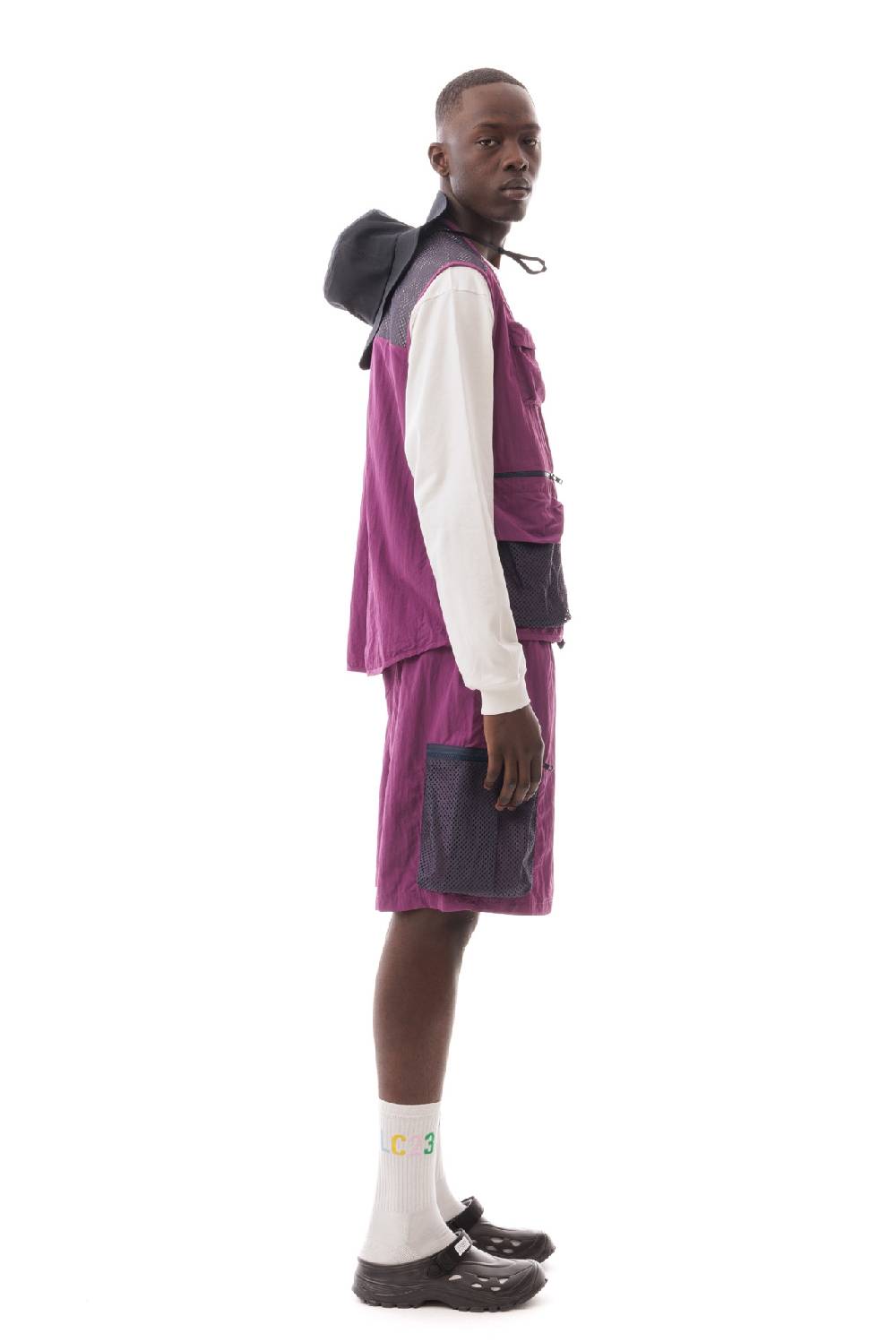 Lc23 Nylon Multipocket Vest Violet Offerte