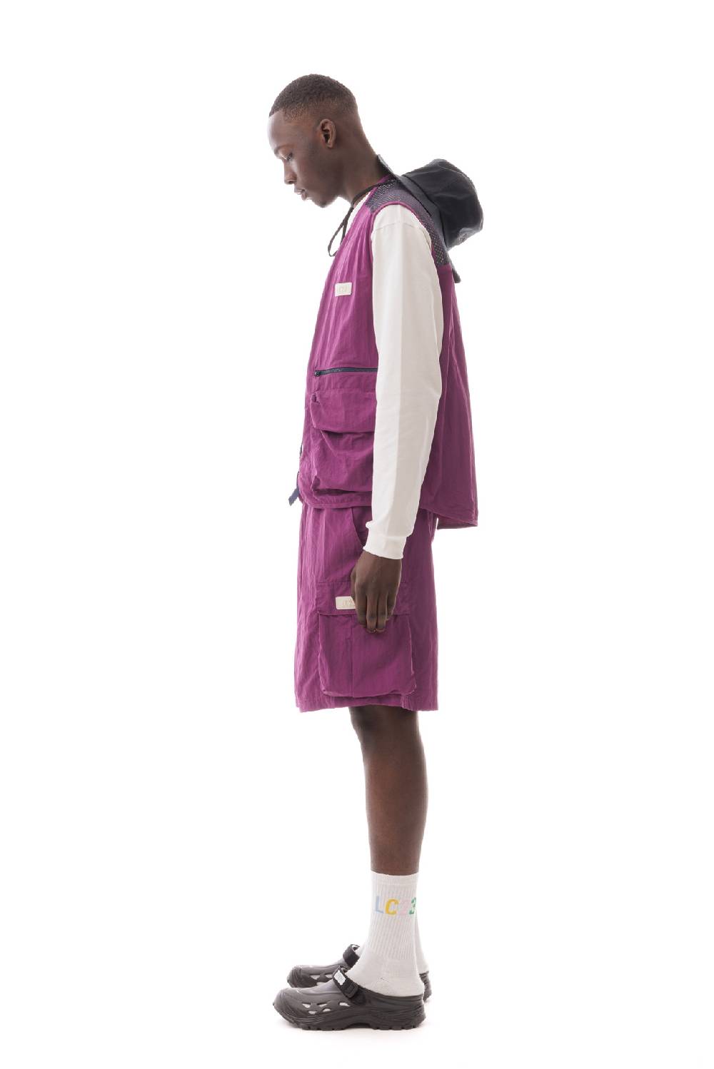 Lc23 Nylon Multipocket Vest Violet Offerte