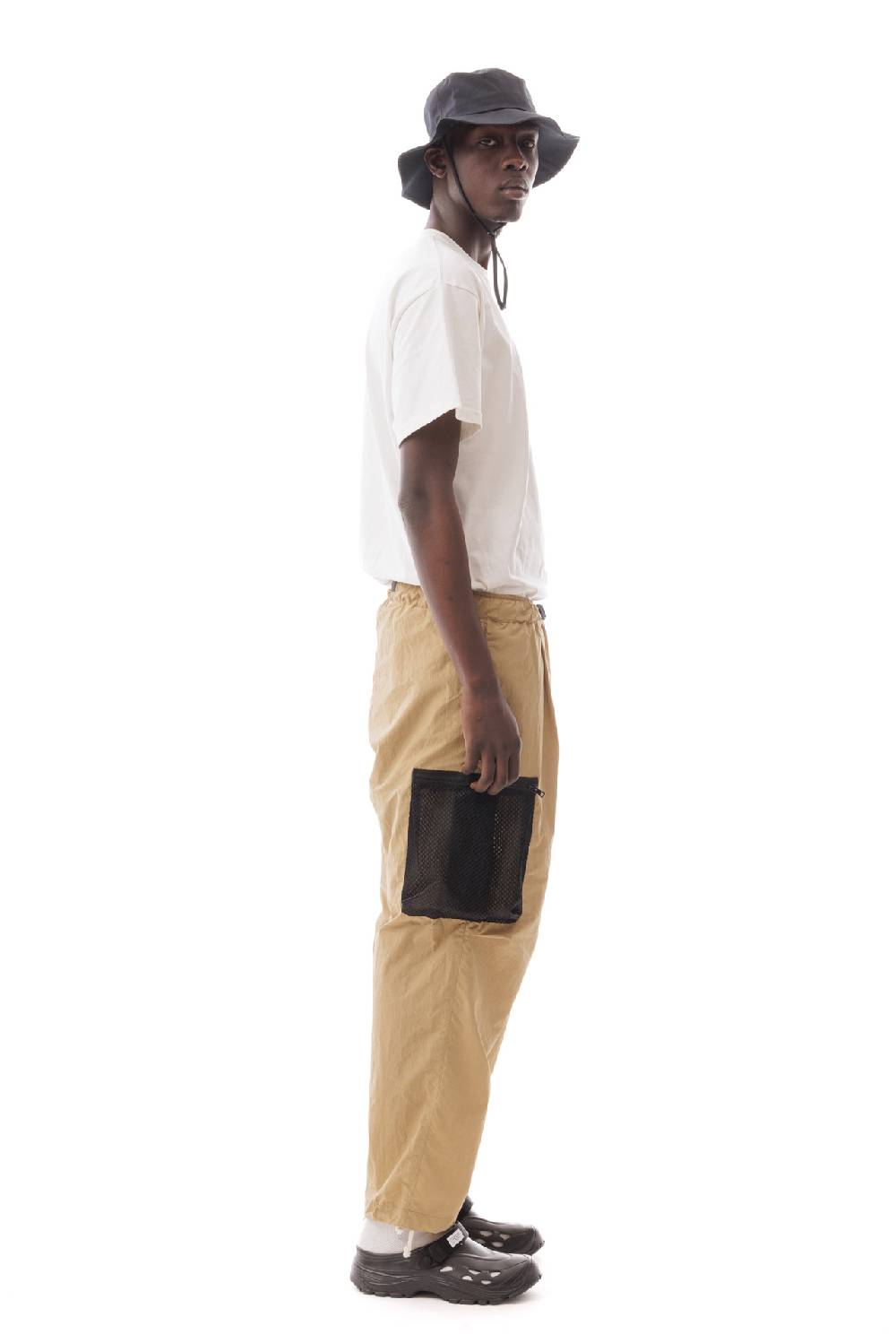 Lc23 Nylon Cargo Pants Camel Vendite Flash