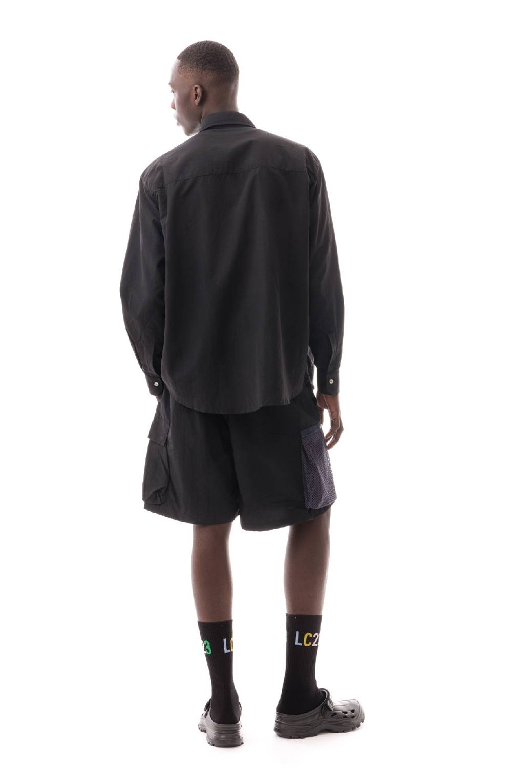 Lc23 Multipocket Nylon Shirt Black Nuova