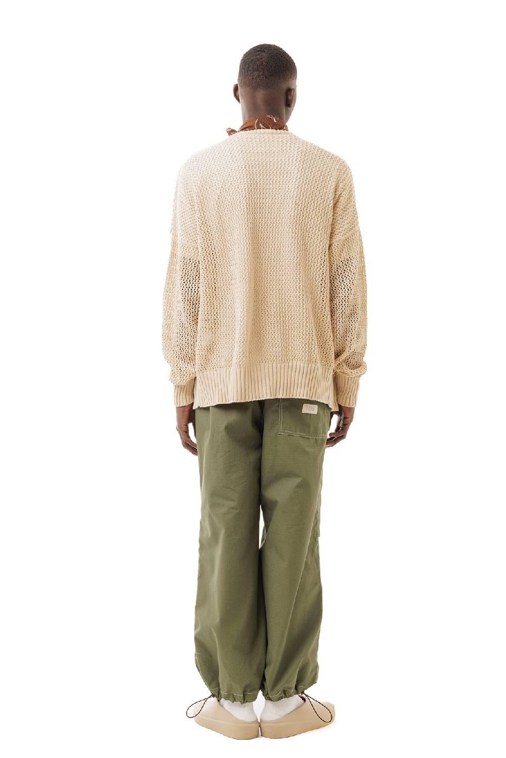 Lc23 Perforated Cardigan Beige Shopping Online