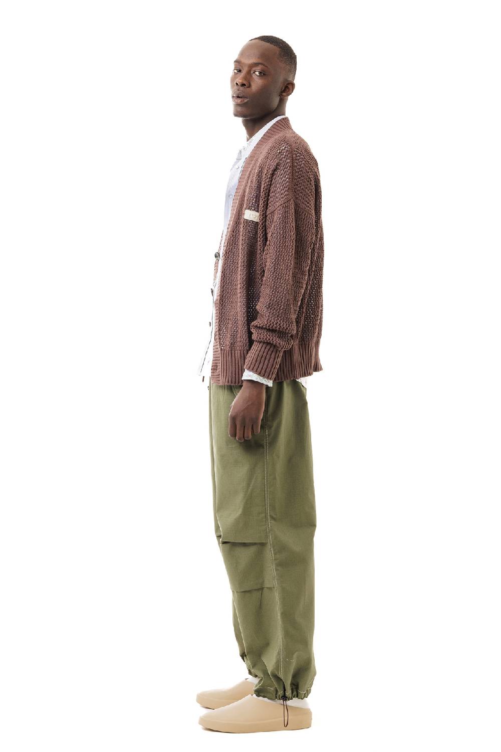 Lc23 Perforated Cardigan Brown Affare Del Giorno