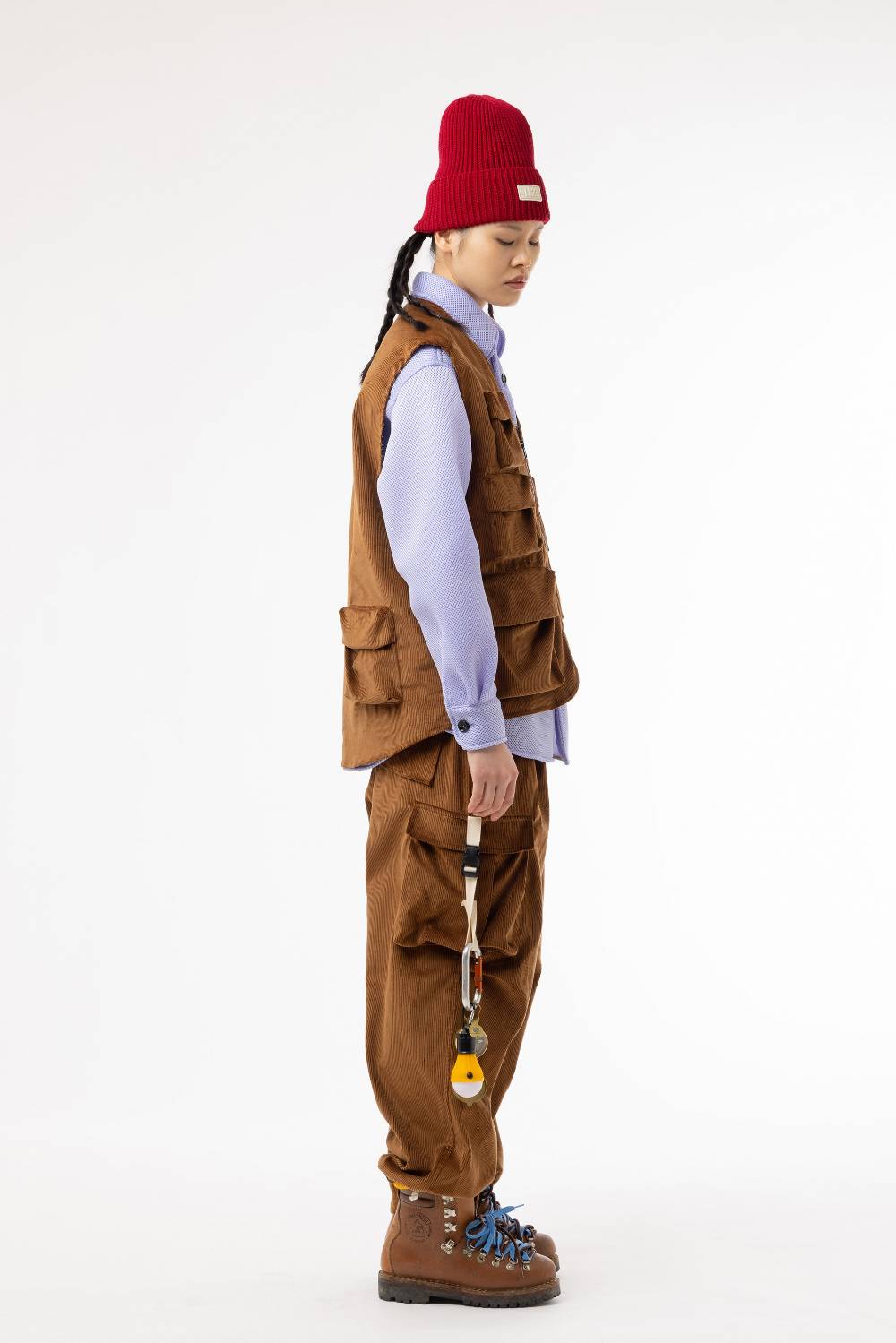 Lc23 Corduroy Cargo Pants Brown In Vendita
