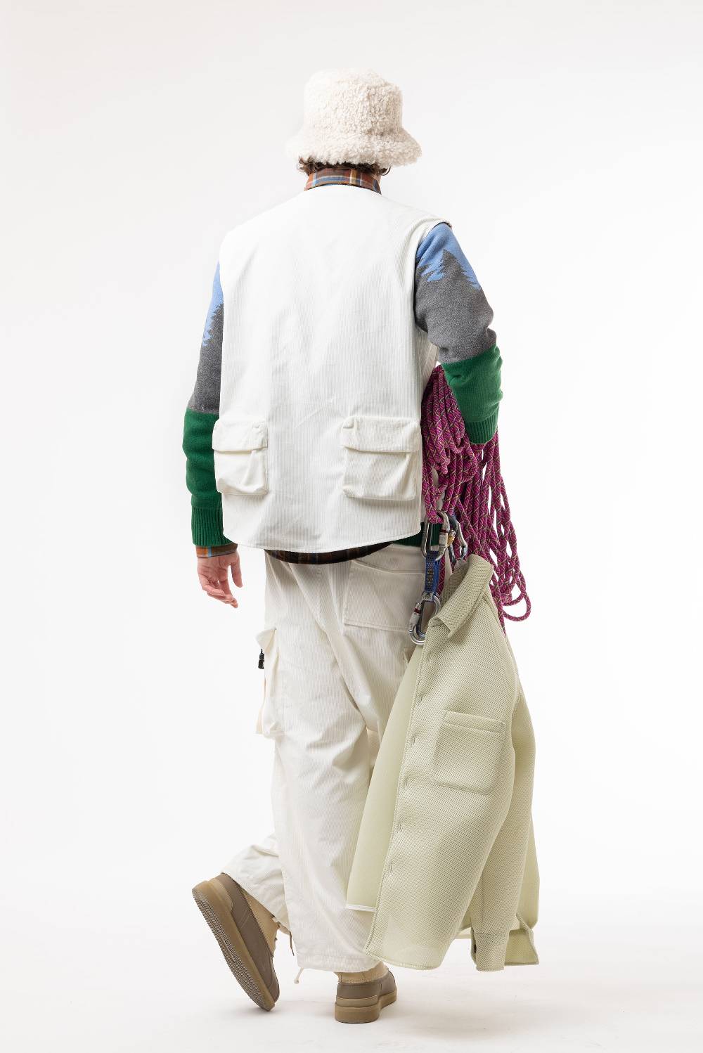 Lc23 Corduroy Cargo Pants White Hotsell