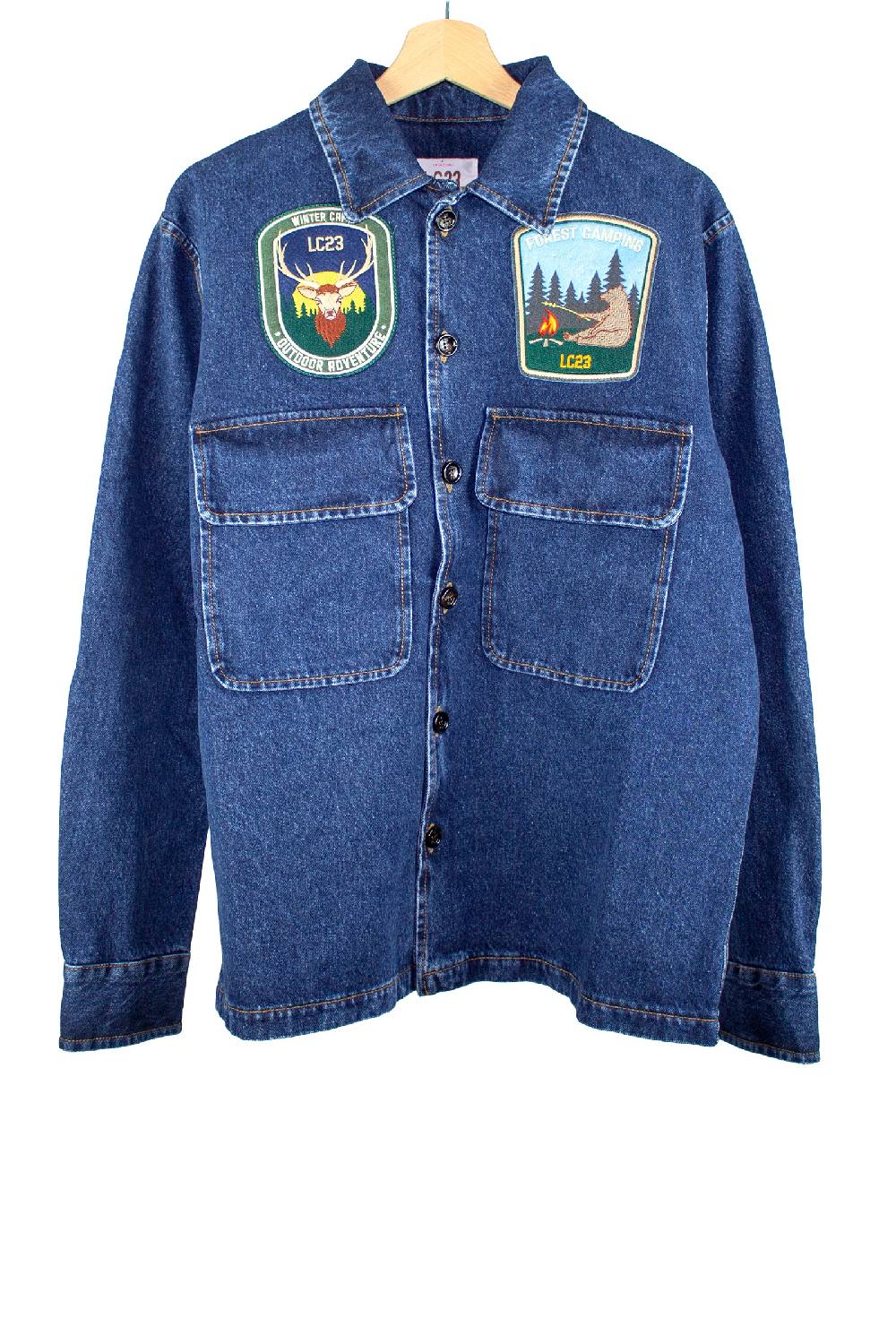 Lc23 Denim Patch Overshirt Saldi Di Fabbrica