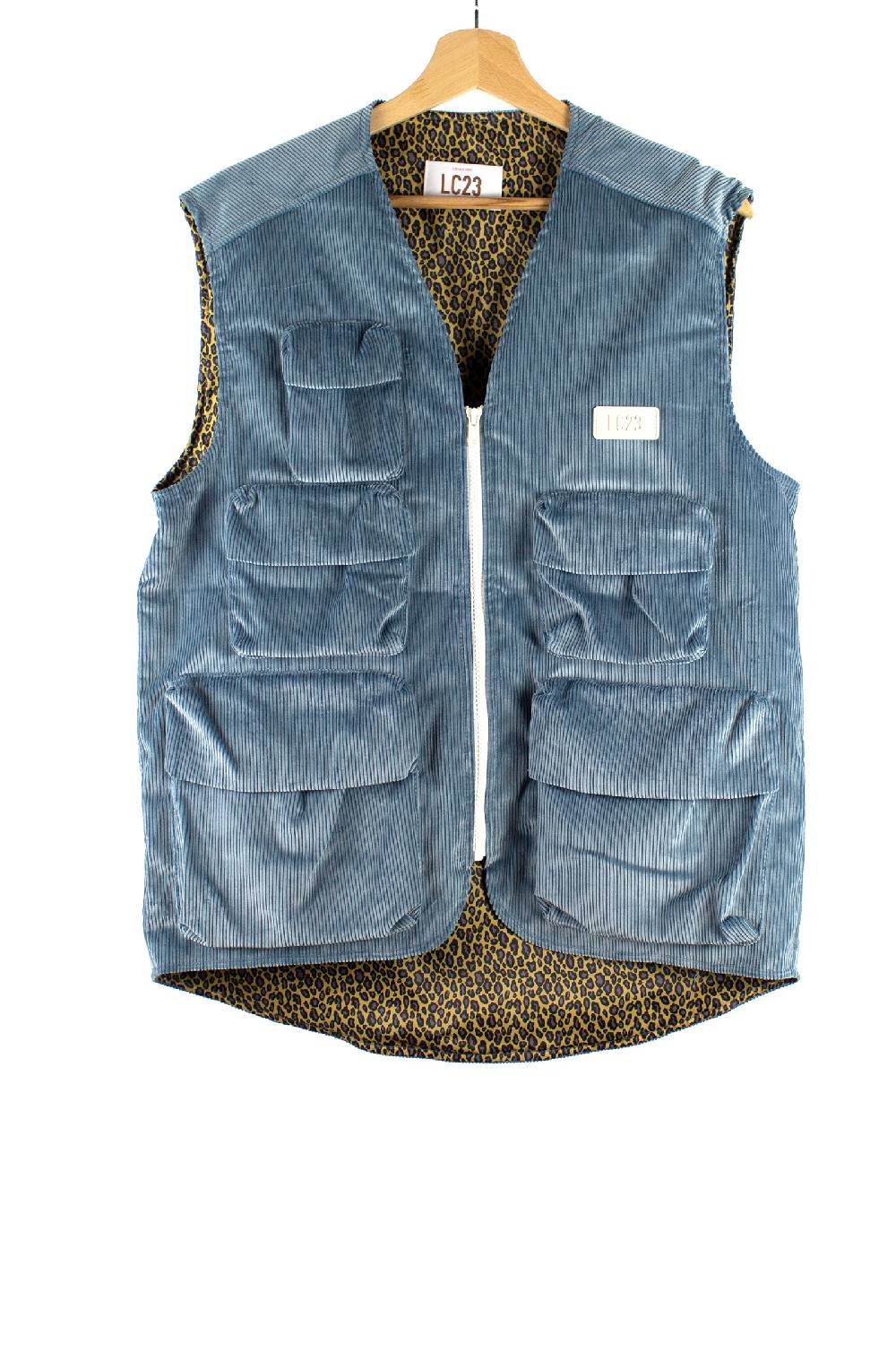 Lc23 Corduroy Multipocket Vest Blue 2025