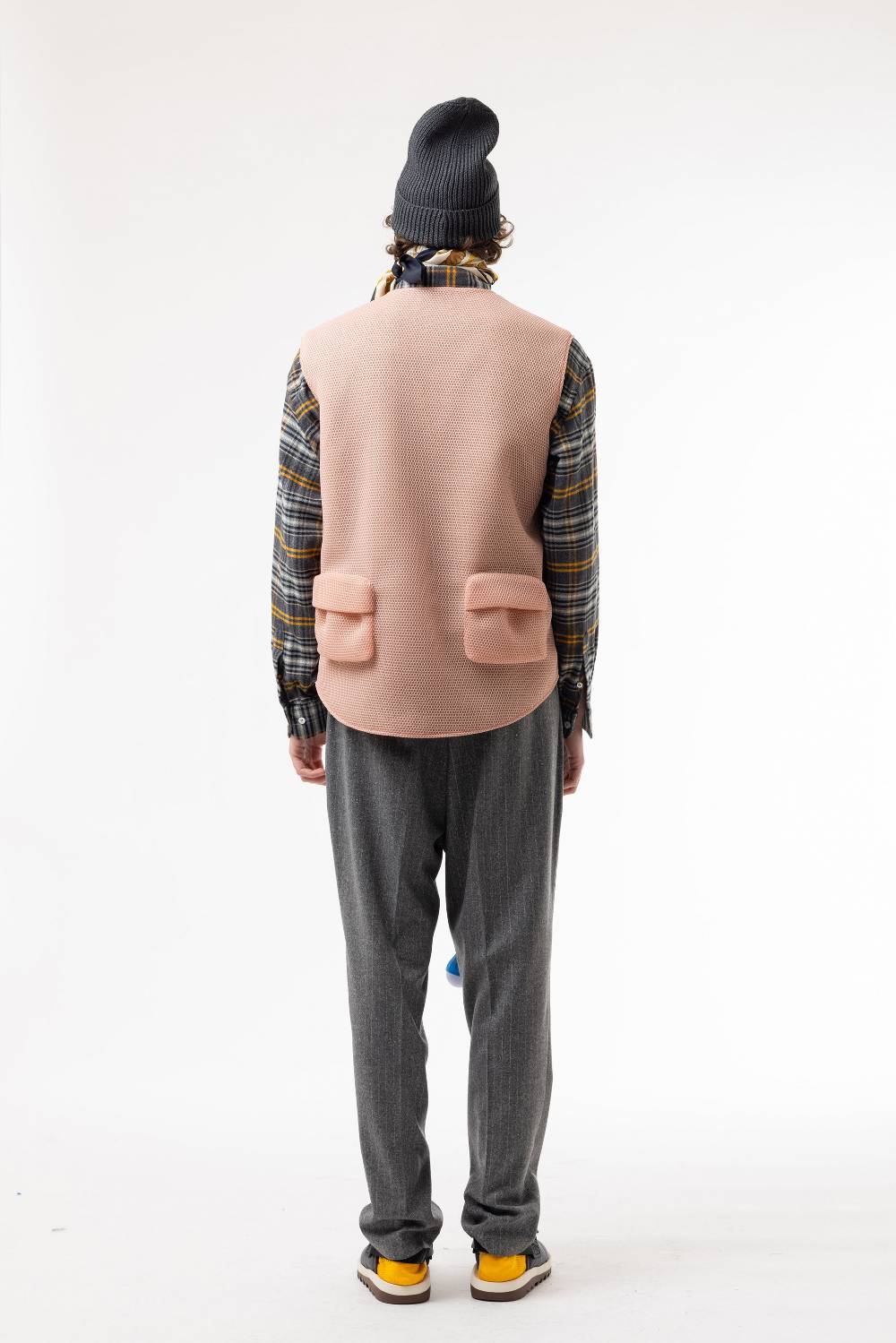 Lc23 Mesh Multipocket Vest Pink Vendita