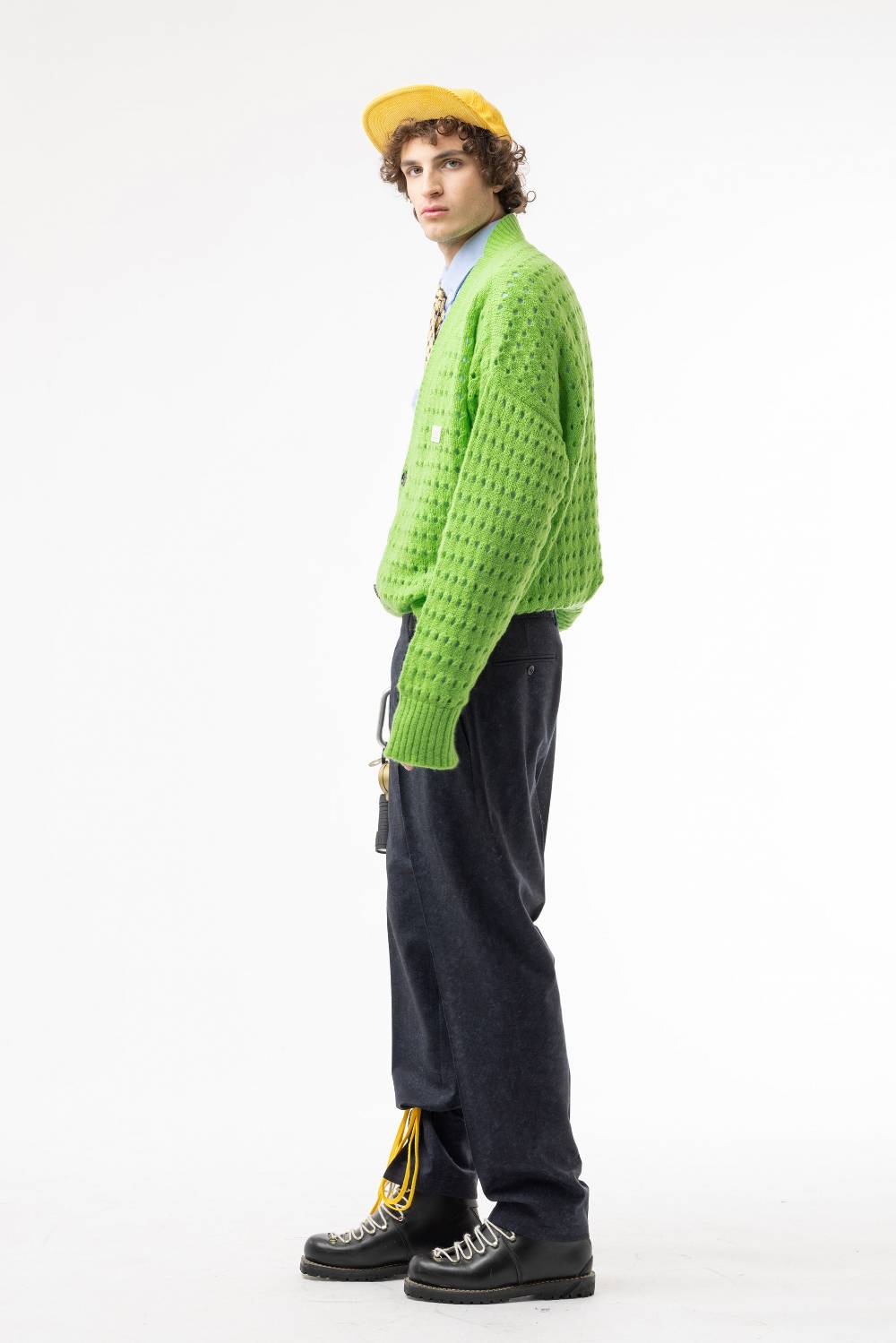 Lc23 Perforated Cardigan Green Consegna Veloce