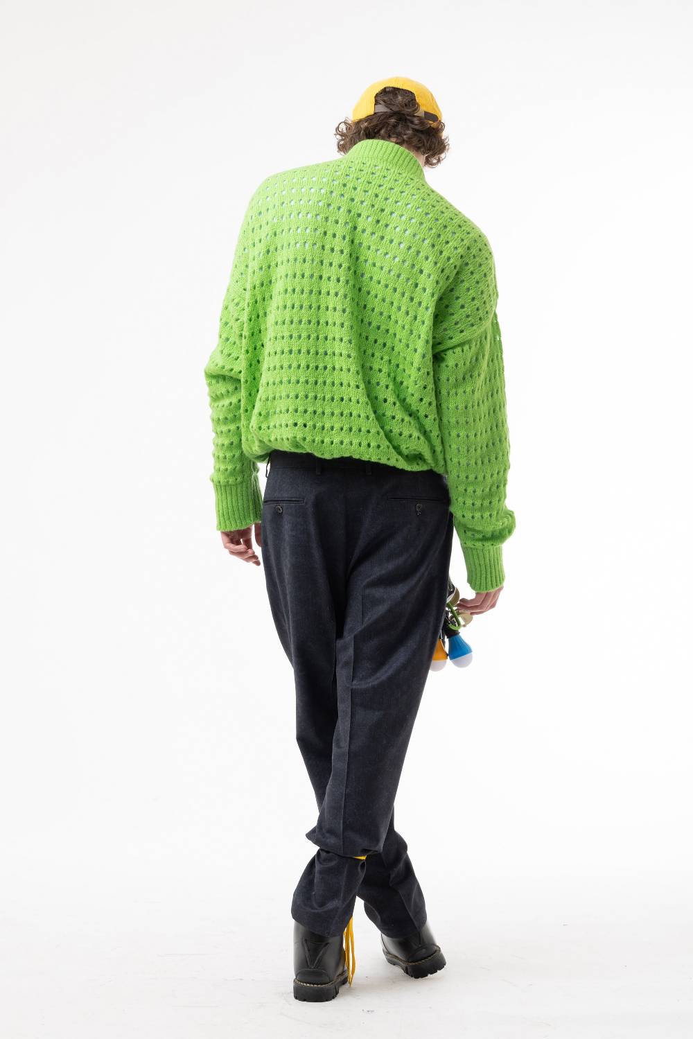 Lc23 Perforated Cardigan Green Consegna Veloce