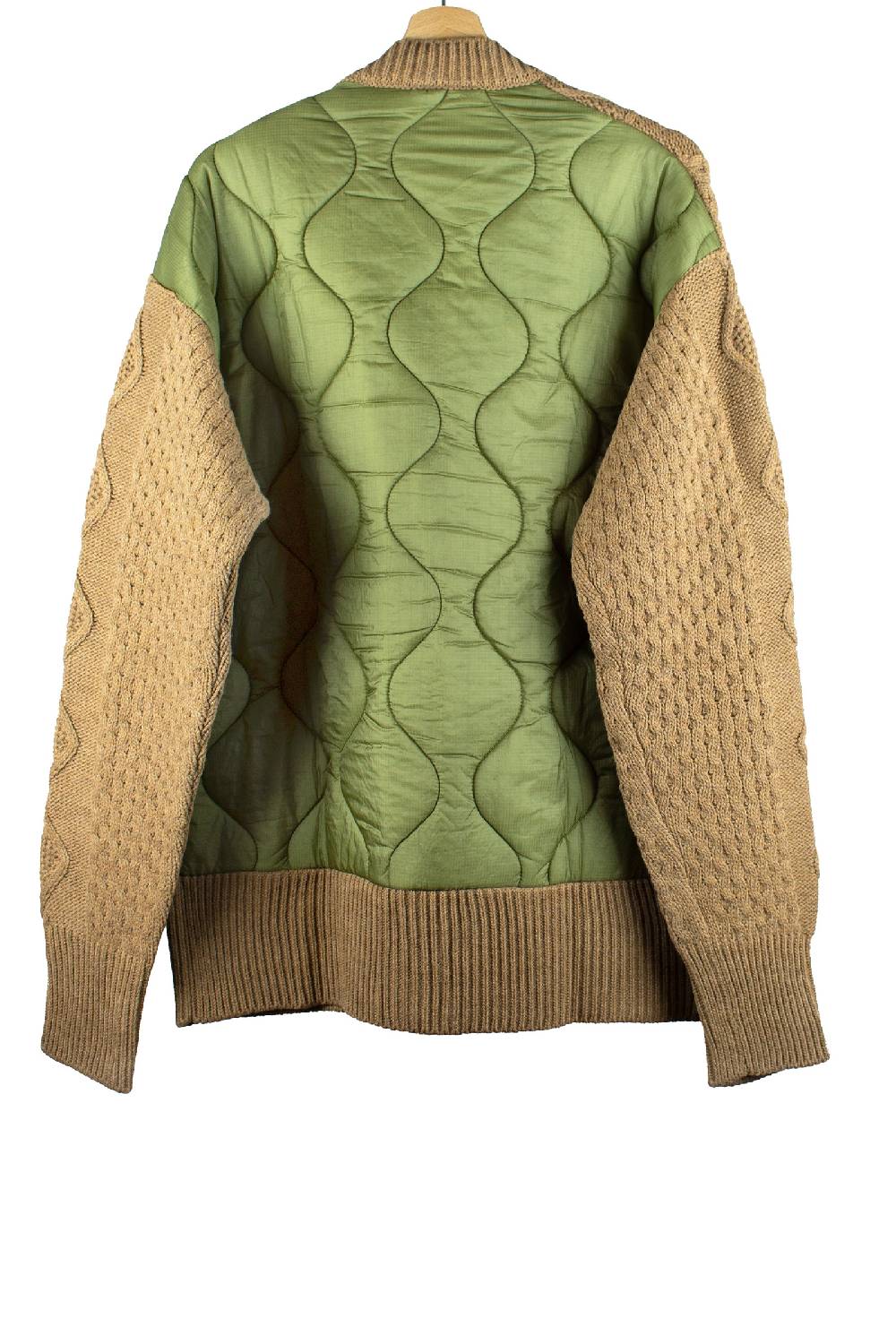 Lc23 Quilted Cardigan Camel Convenienza