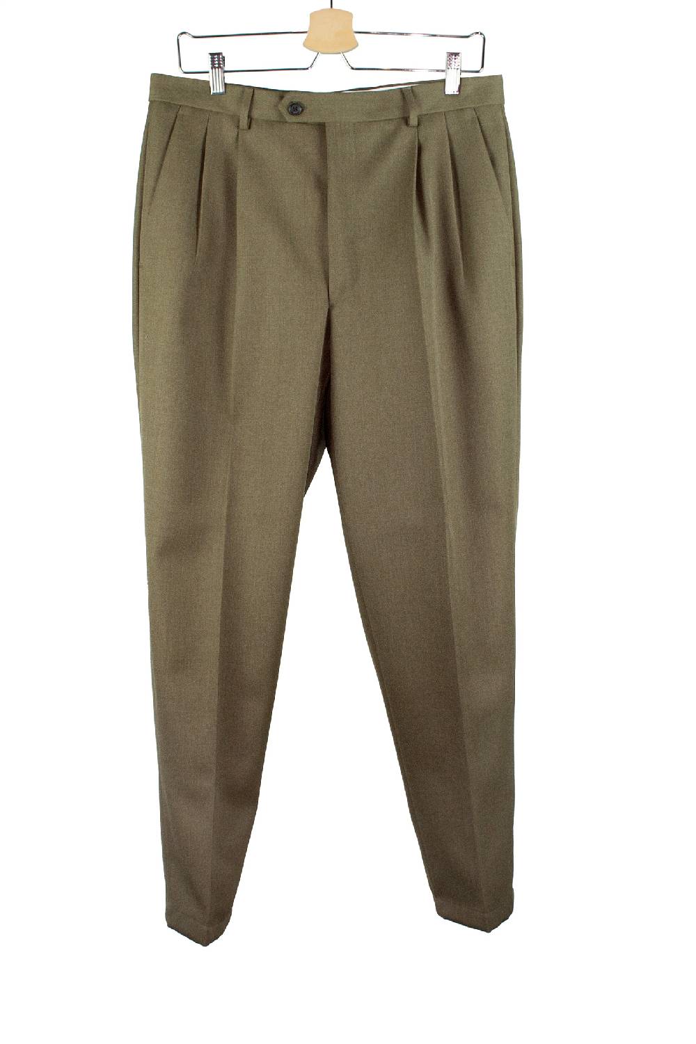 Lc23 Marzotto Wool Olive Trousers I Più Venduti