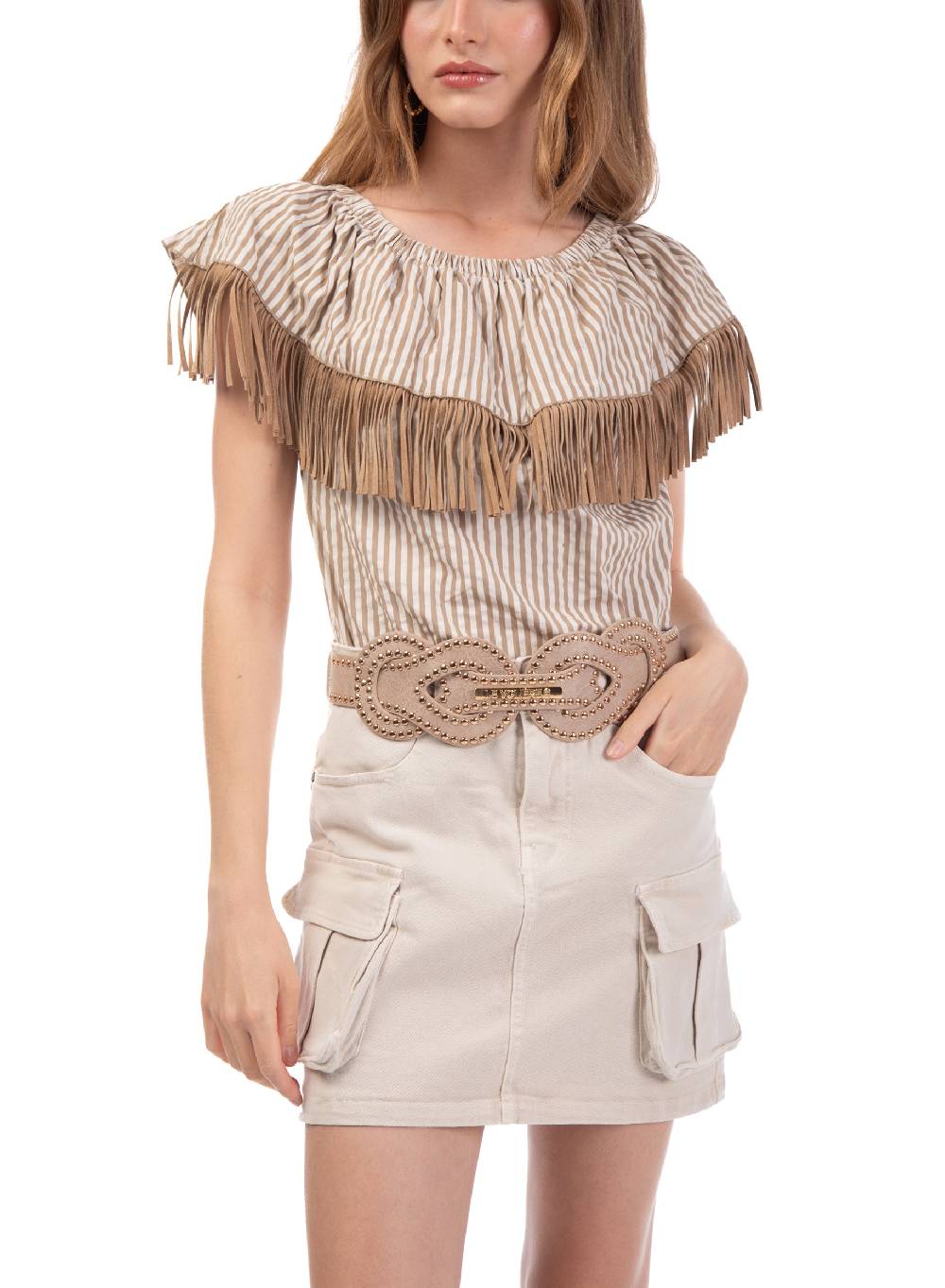 Le Volière Gonna cargo beige Hotsell