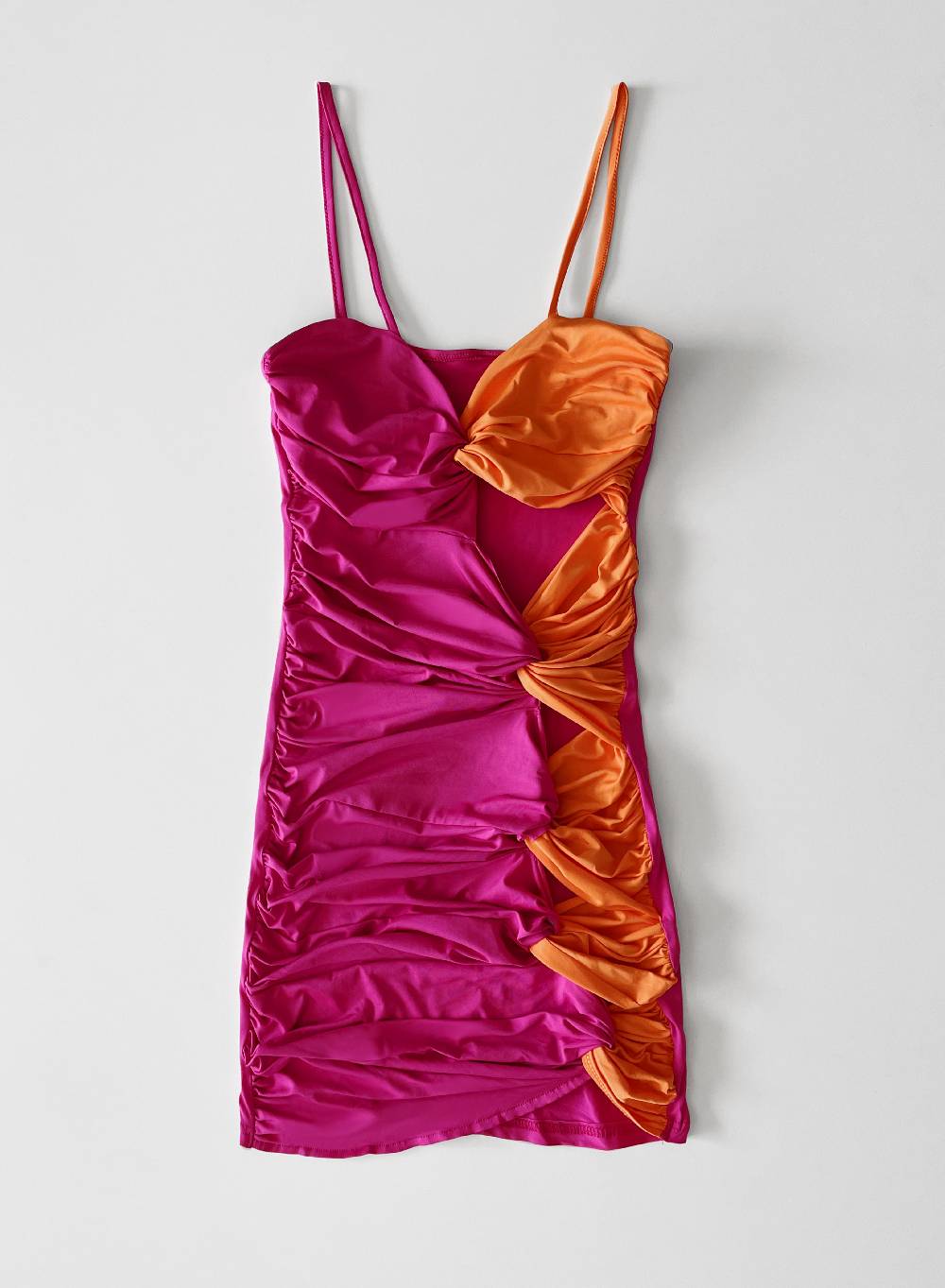 Le Volière BETHANY Vestito elasticizzato fucsia e arancione con fori Promozione