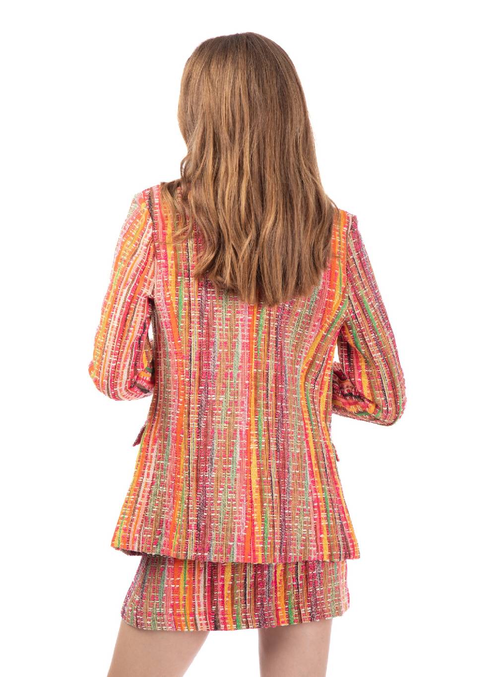 Le Volière Blazer in tweed multicolor Shopping Online