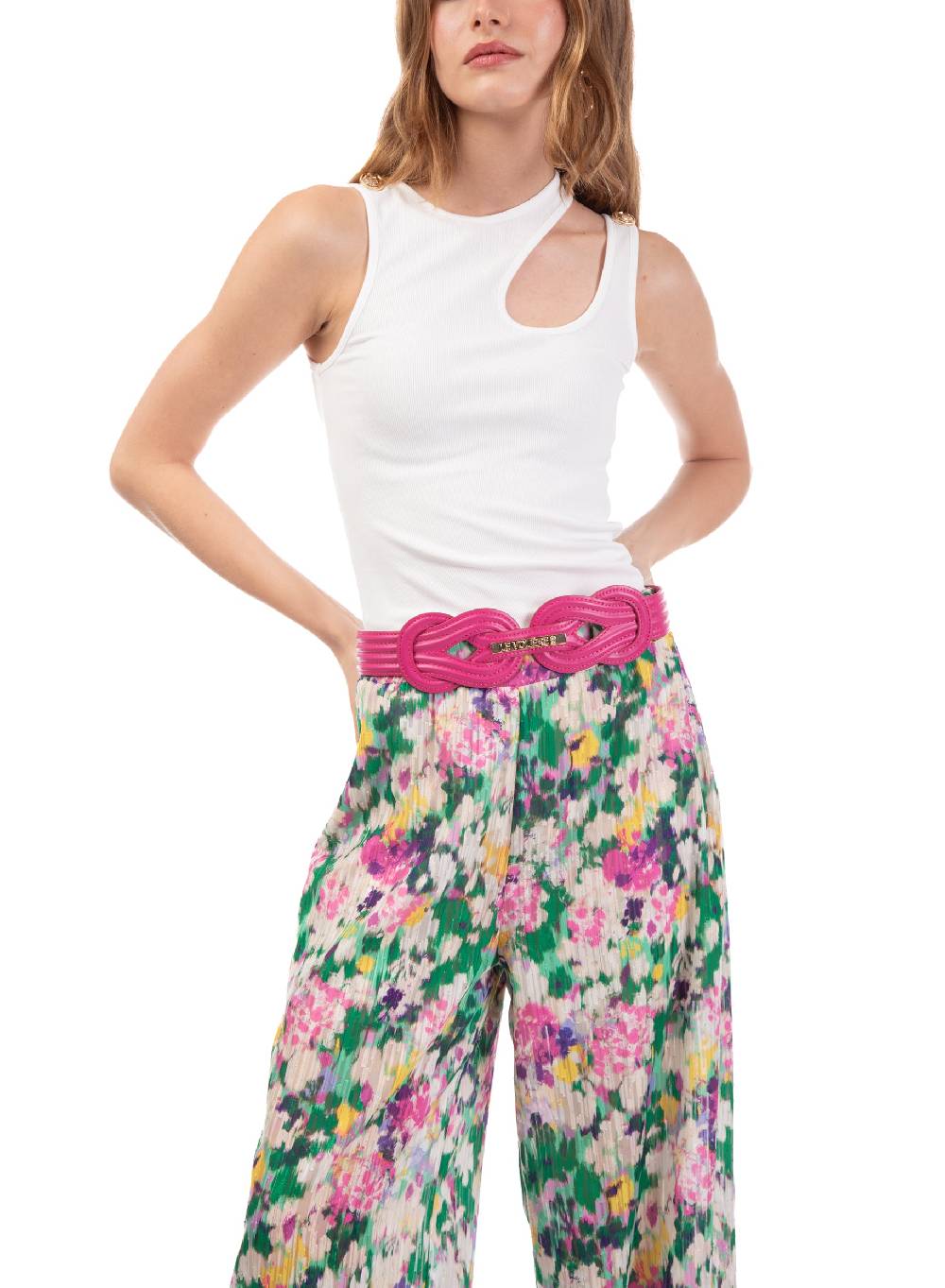 Le Volière Pantalone ampio floreale Offerta