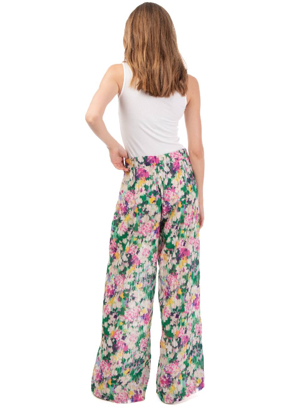 Le Volière Pantalone ampio floreale Offerta