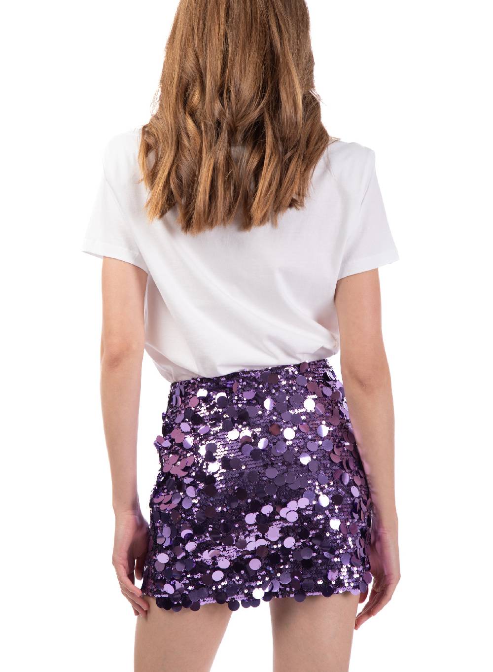 Le Volière T-shirt bianca 'Happy is the new black' Negozio