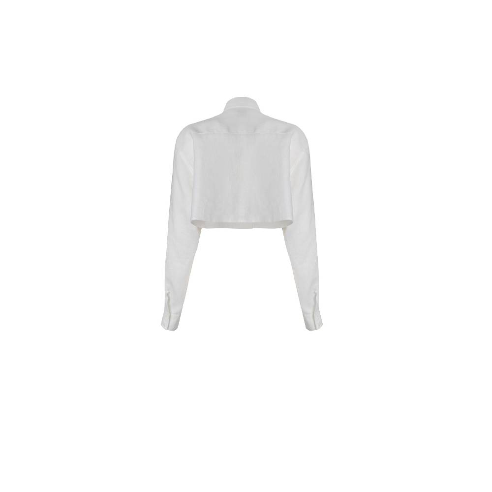 Nineminutes LUNAIRE – THE MAIA CROP LINUM WHITE In Linea