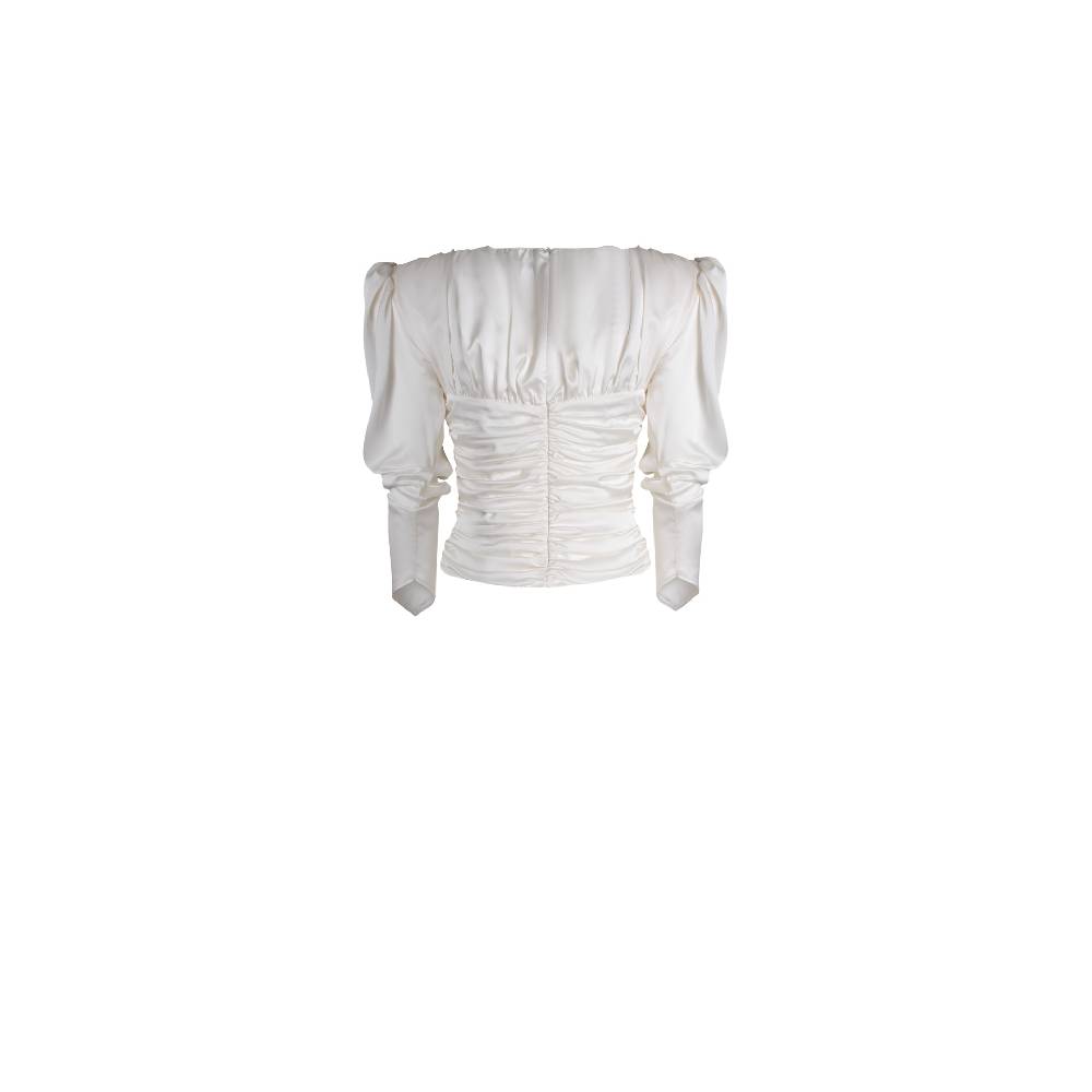 Nineminutes SS22-THE PAOLINA TOP CHAMPAGNE Consegna Veloce