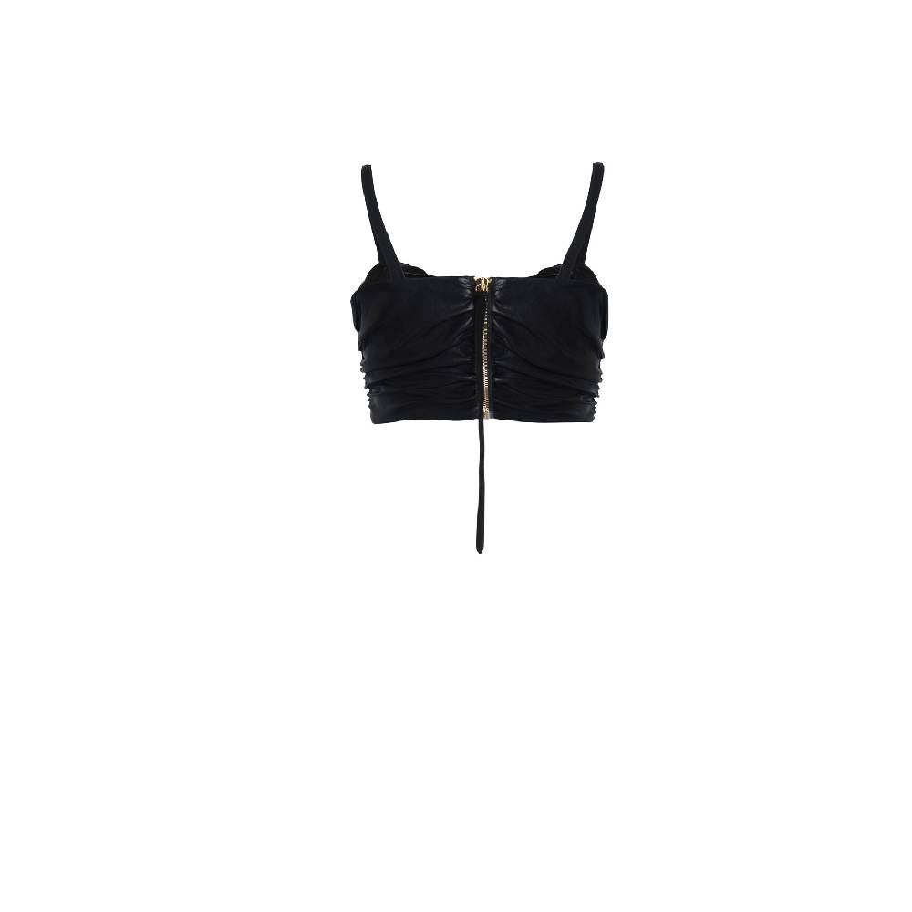 Nineminutes IMNOTPERFECT – THE BRA LEATHER BLACK 2025