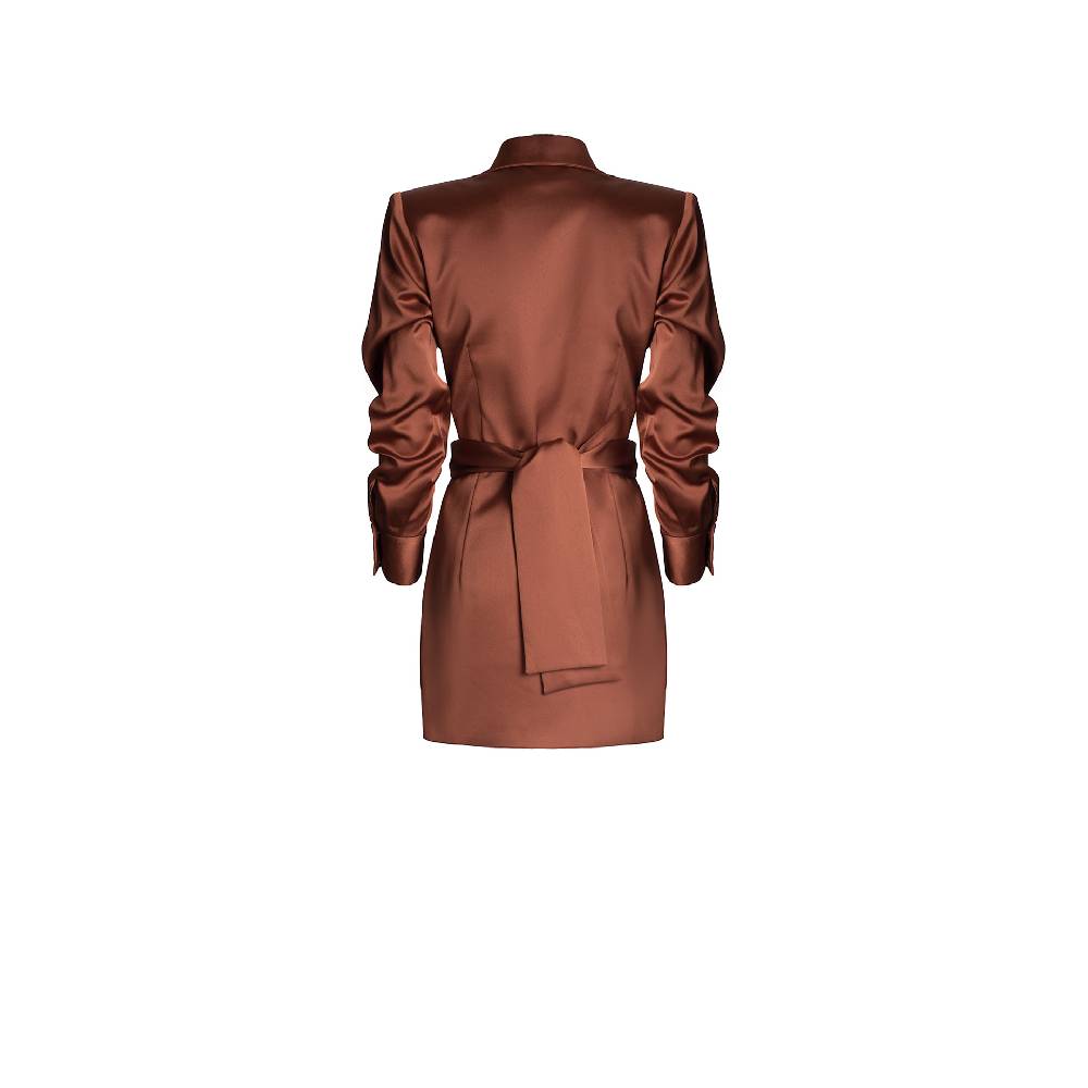 Nineminutes FW22.23 -THE GIA MIDI DRESS BRONZE Fino al 65% di sconto