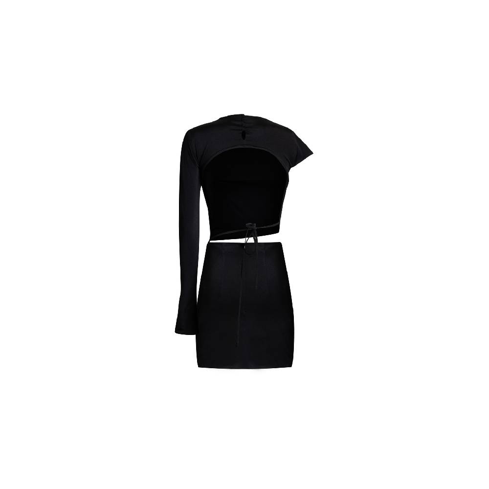 Nineminutes REVERSIBLE – THE BIBI DRESS LYCRA BLACK Fornitura limitata
