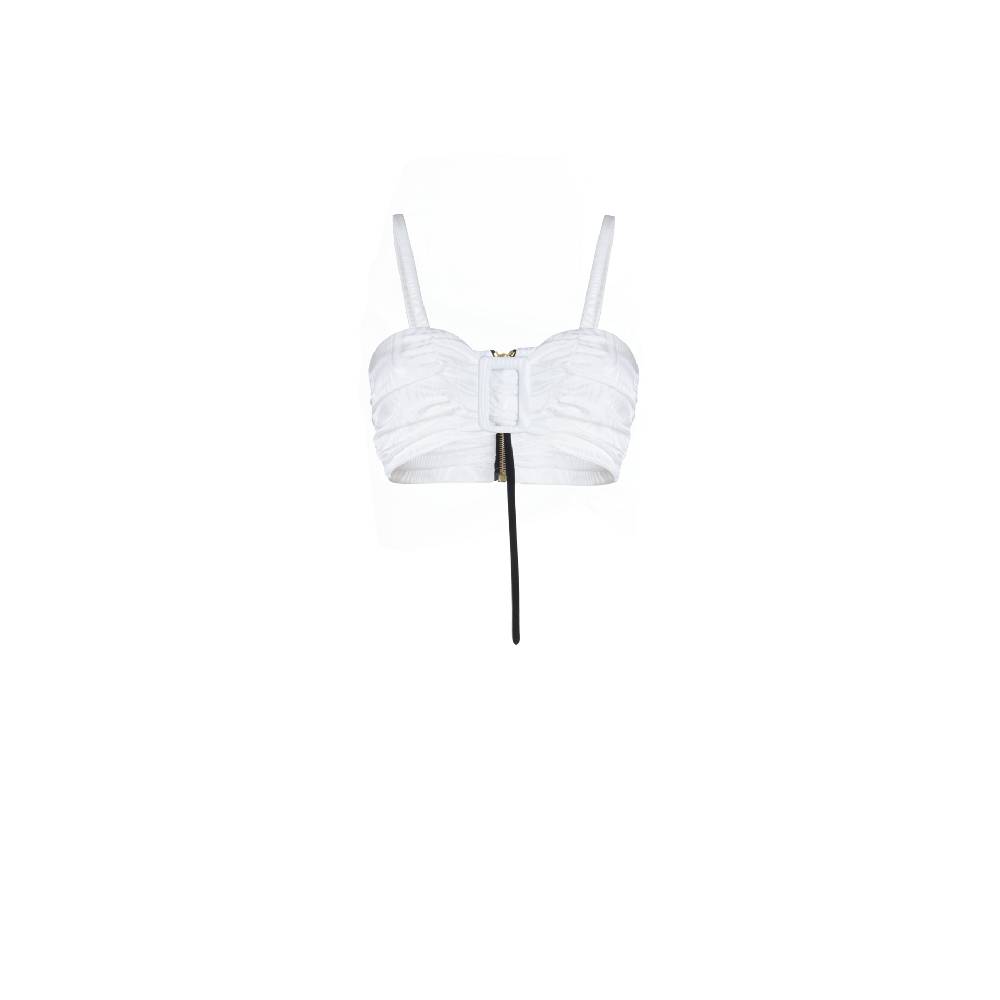 Nineminutes IMNOTPERFECT – THE BRA SILK WHITE MOIRÉ Super sconto