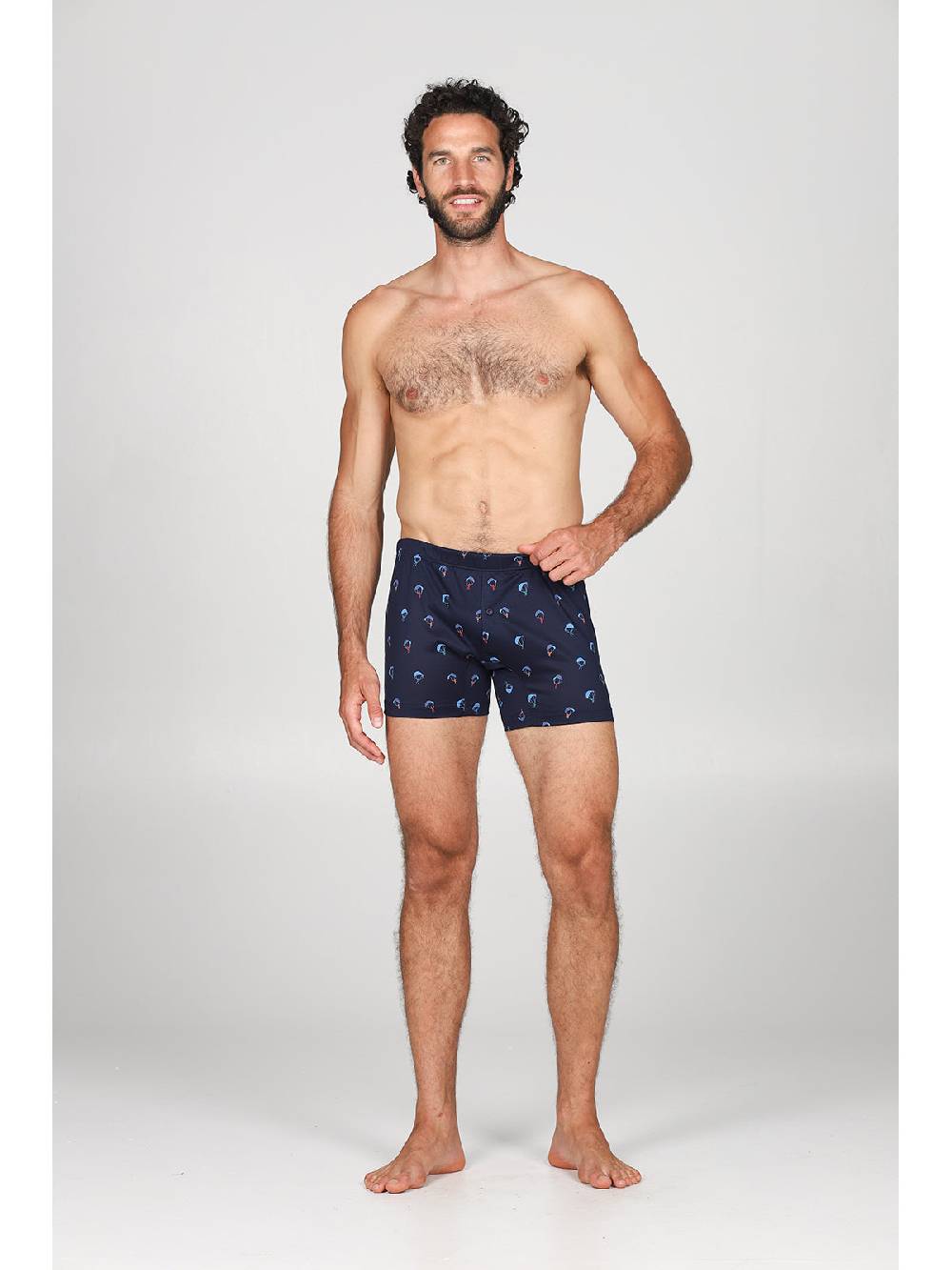 ﻿Julipet Boxer medio in setoso puro cotone mercerizzato, fantasia "parapendio" Fino Al -60%
