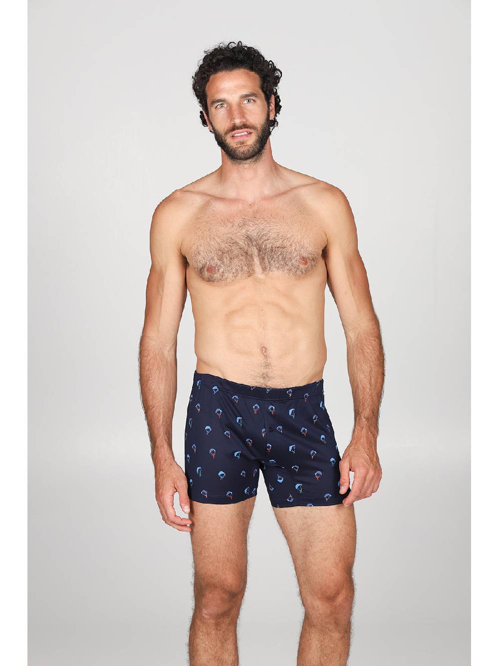 ﻿Julipet Boxer medio in setoso puro cotone mercerizzato, fantasia "parapendio" Fino Al -60%