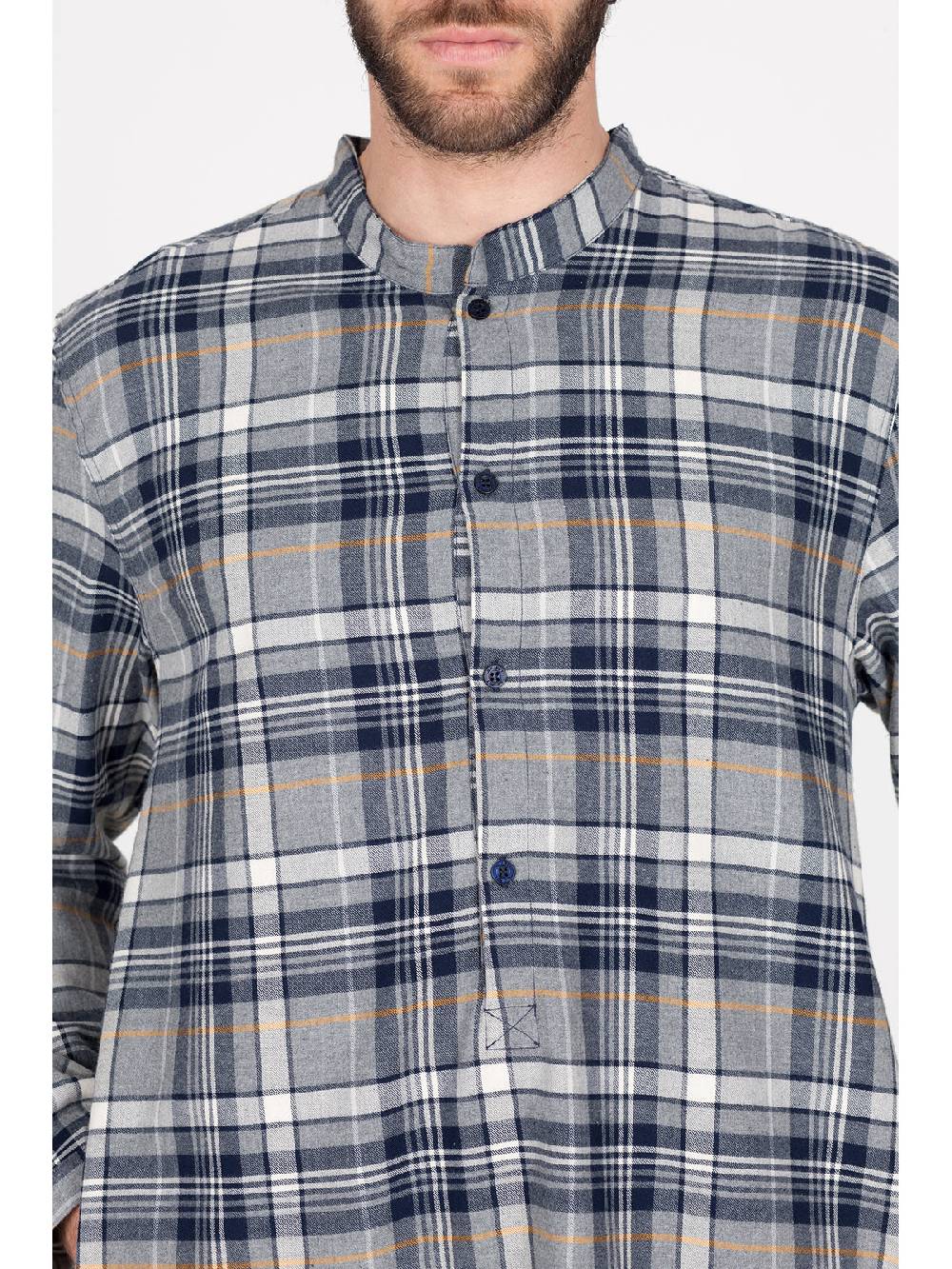 Julipet Camicia da notte in calda flanella di puro cotone Moda