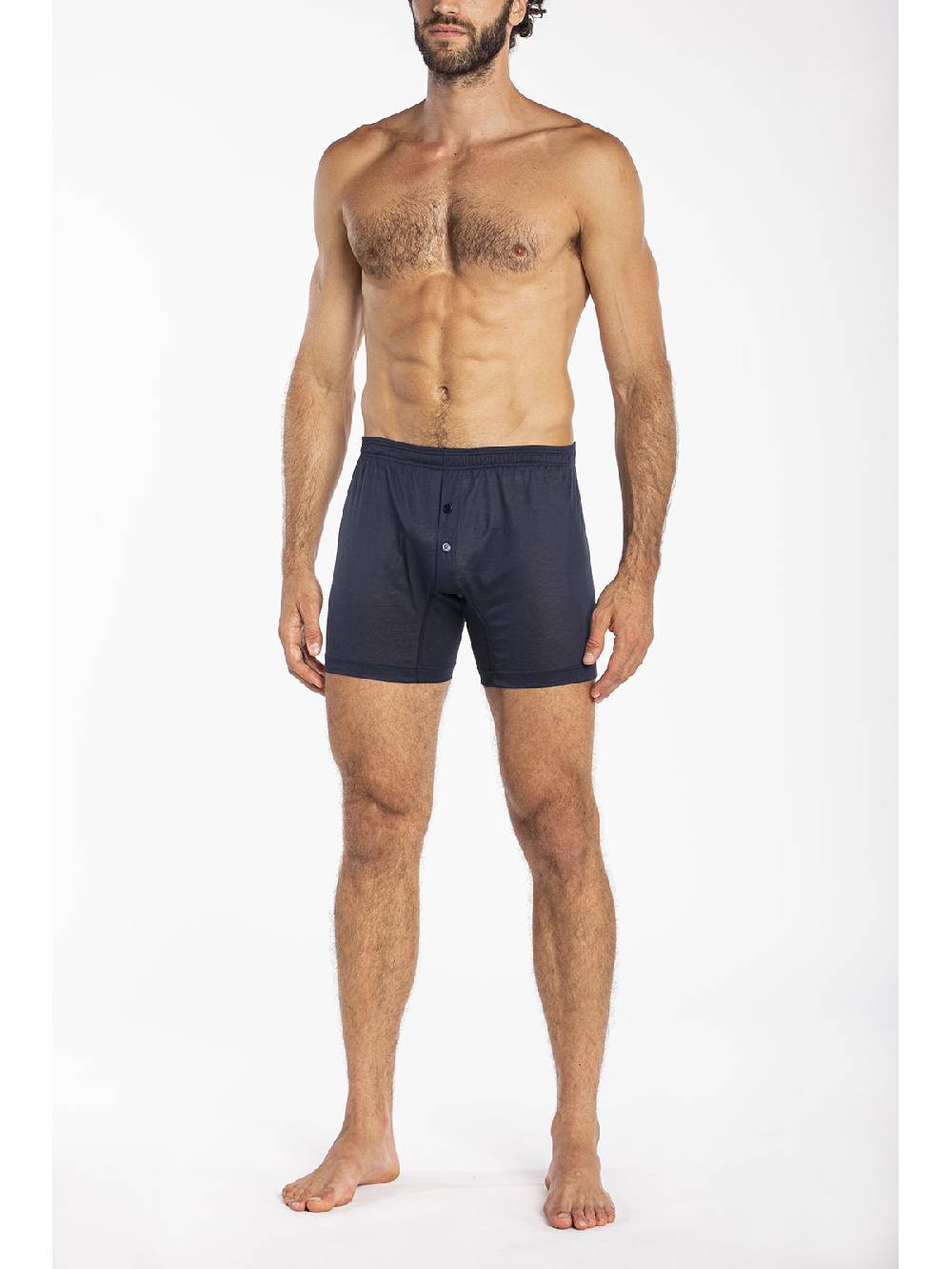 Julipet Boxer blu in jersey di puro cotone mercerizzato e gasato Prezzo Ridotto