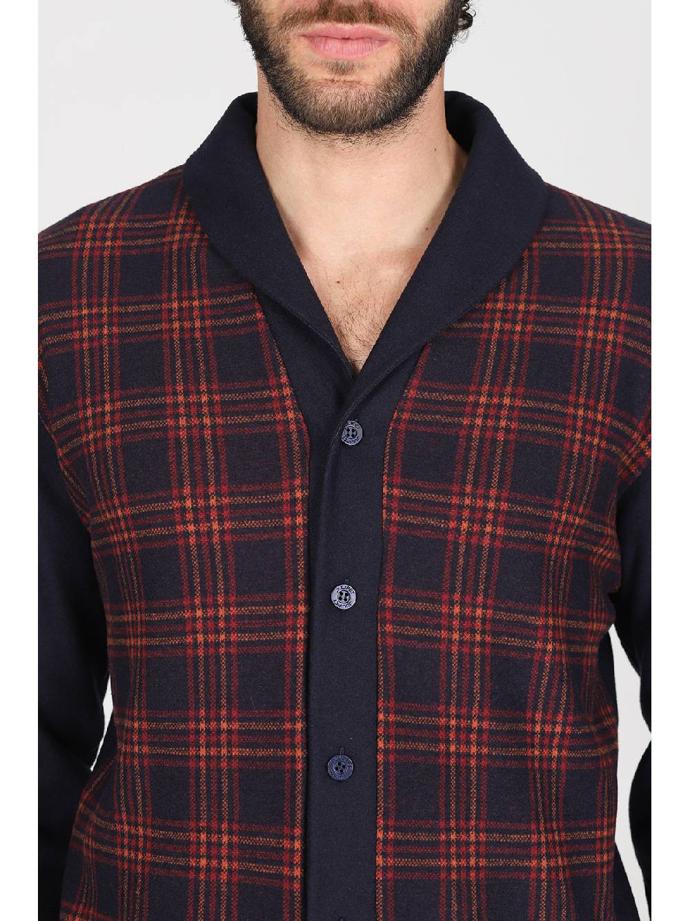 Julipet Pigiama cardigan in confortevole jacquard di cotone Pezzi Unici