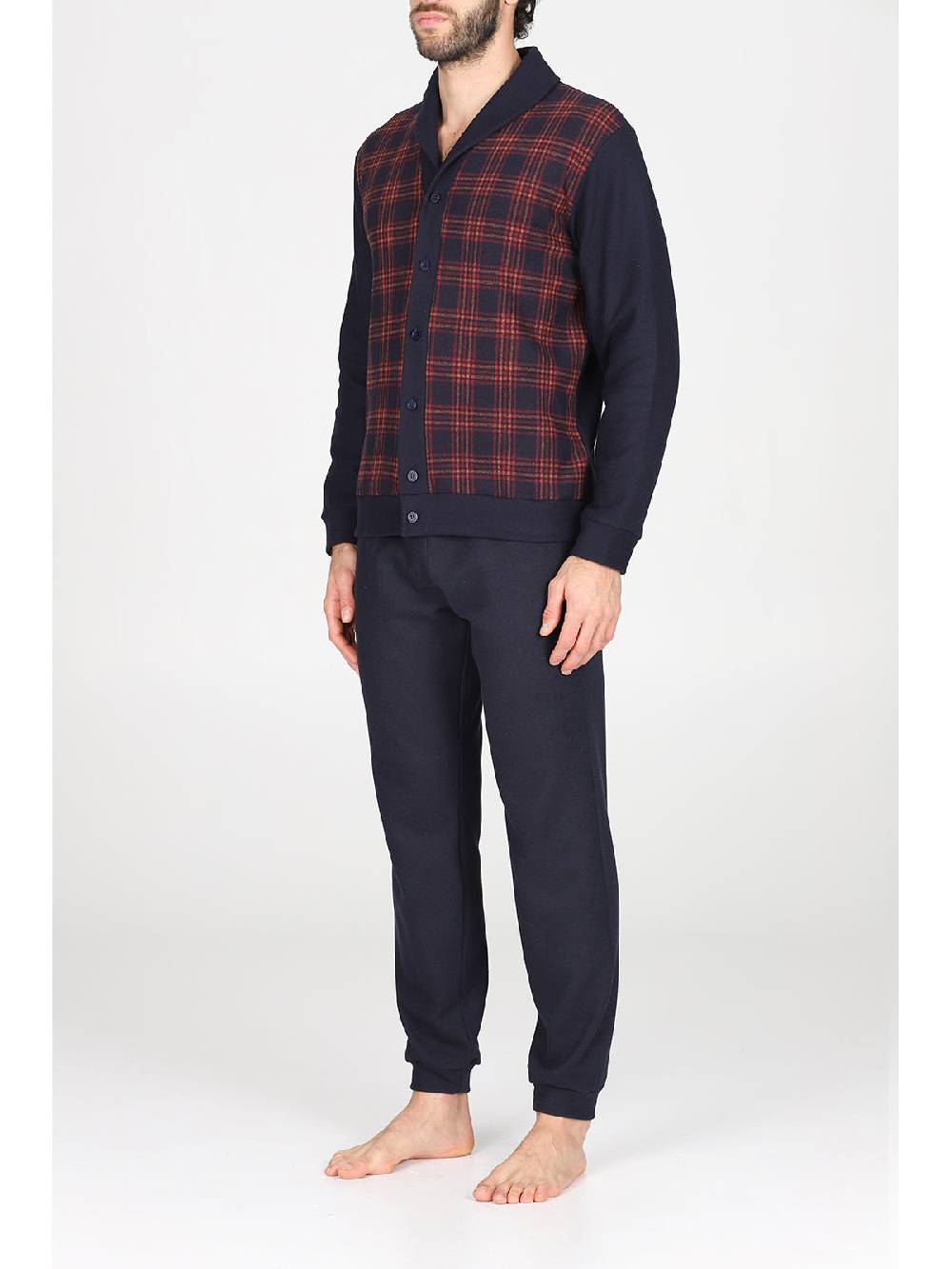 Julipet Pigiama cardigan in confortevole jacquard di cotone Pezzi Unici