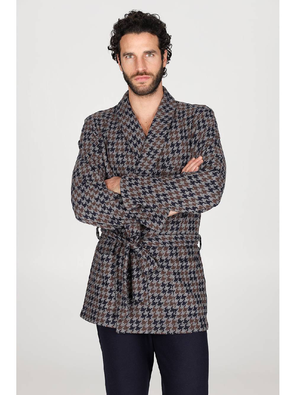 Julipet Giacca da camera in confortevole jacquard di cotone Promozione Limitata