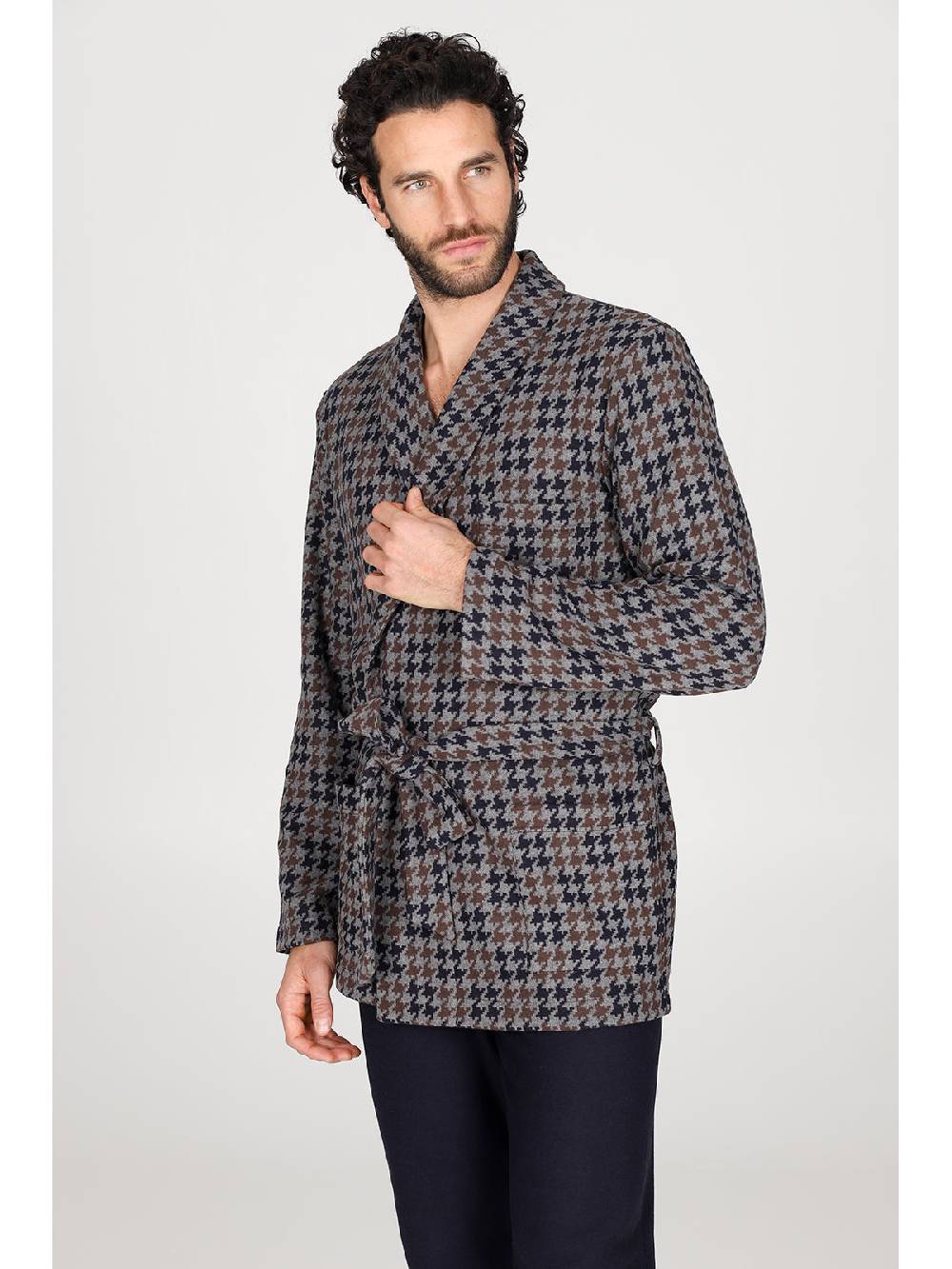 Julipet Giacca da camera in confortevole jacquard di cotone Promozione Limitata