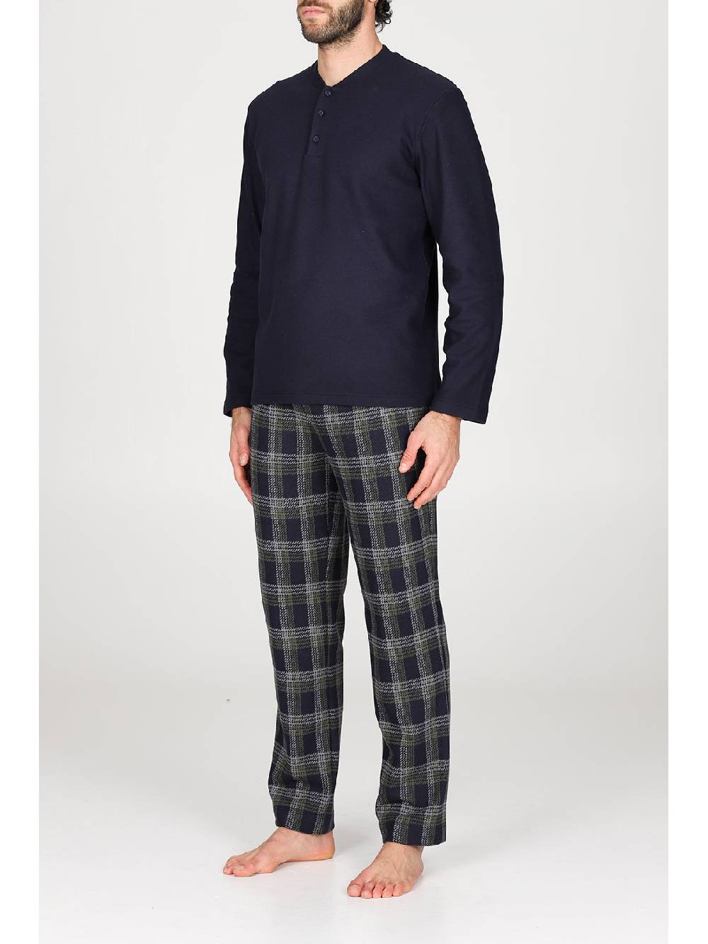 Julipet Pigiama serafino in confortevole jacquard di cotone Online