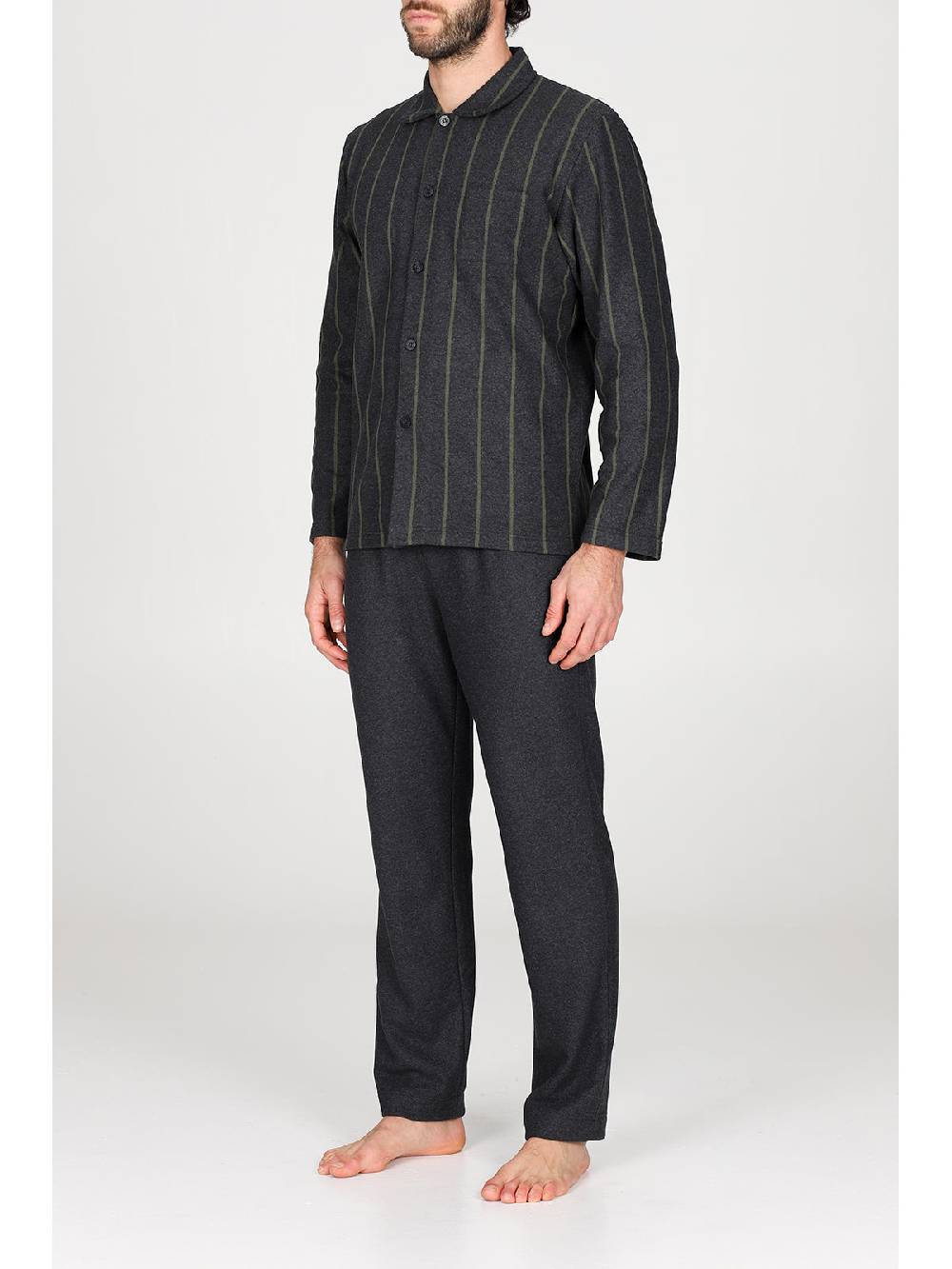 Julipet Pigiama cardigan in confortevole jacquard di cotone In Vendita