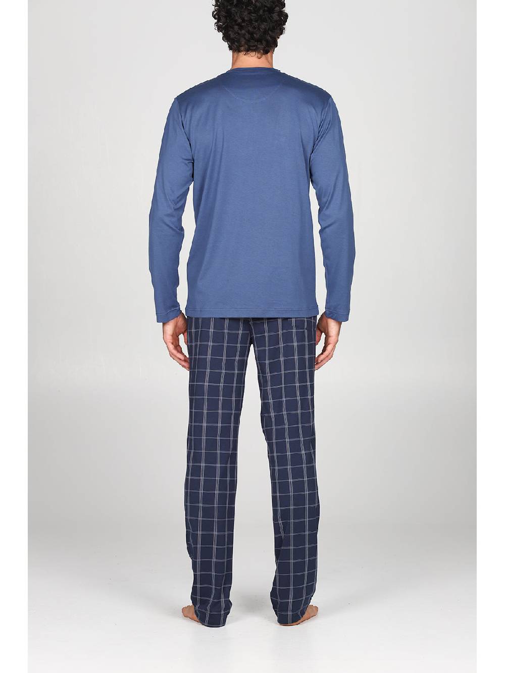Julipet Pigiama in leggerissimo jersey di puro cotone, con pantaloni fantasia scozzese Promozione