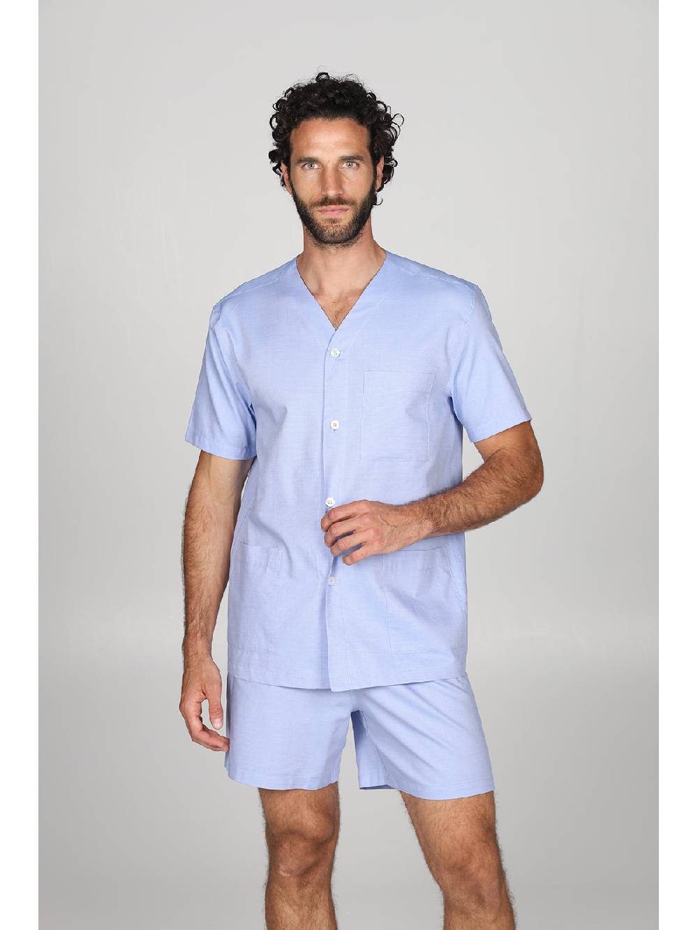 Julipet Pigiama corto cardigan in pregiato popeline, classicità e comfort Negozi Online