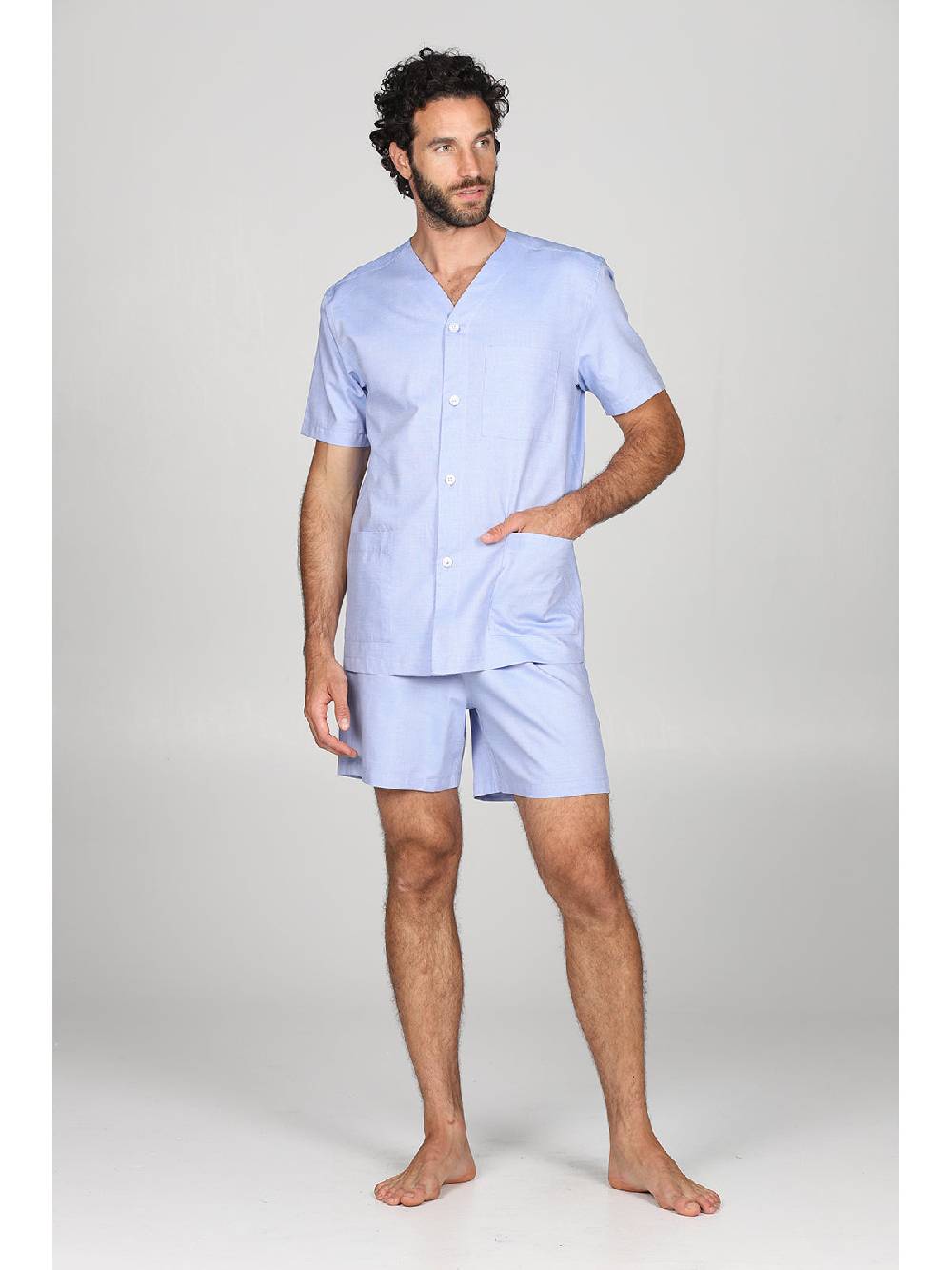 Julipet Pigiama corto cardigan in pregiato popeline, classicità e comfort Negozi Online