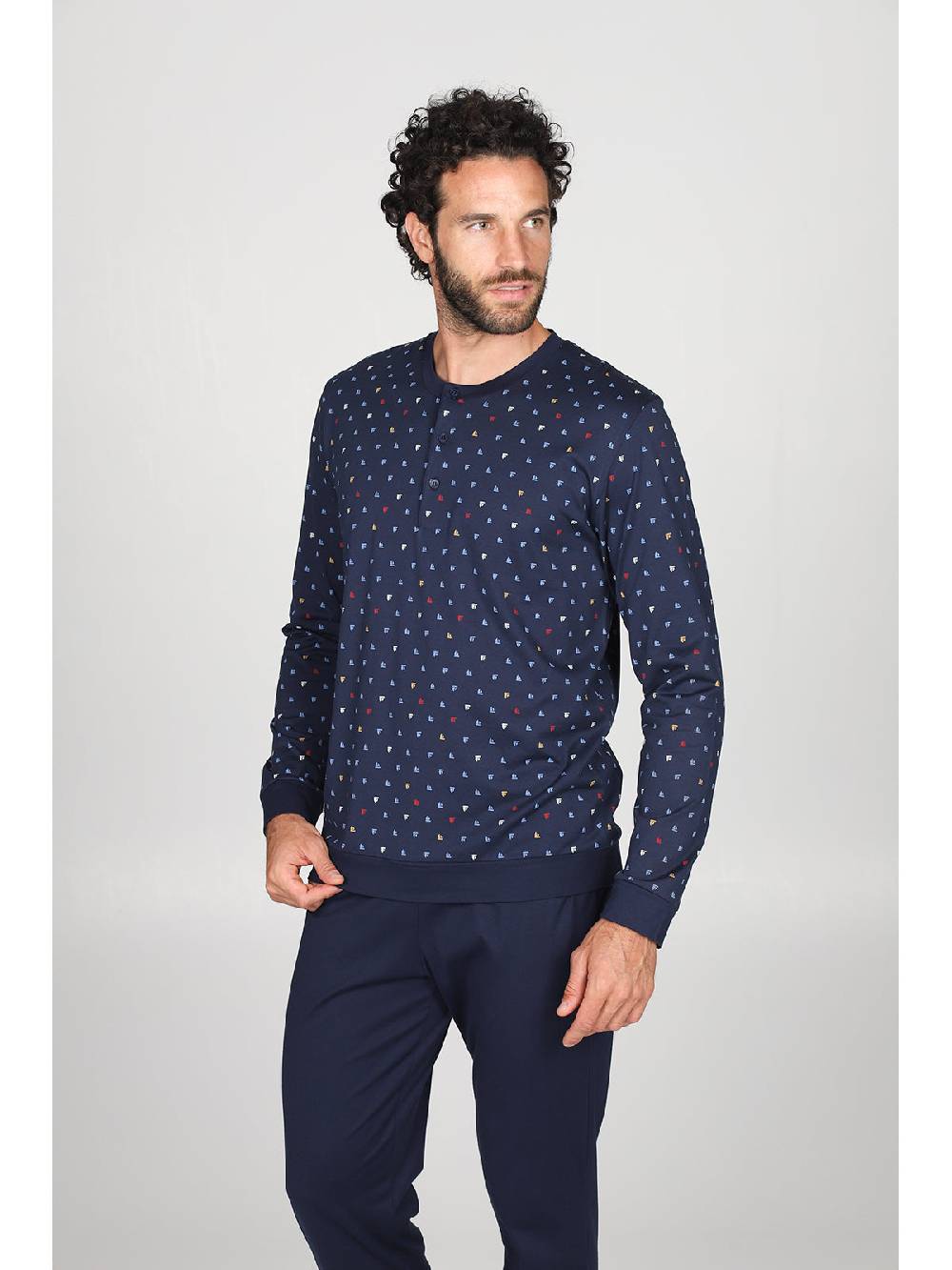 Julipet Pigiama in fantasia in leggerissimo jersey di puro cotone con disegno "barche" Saldi