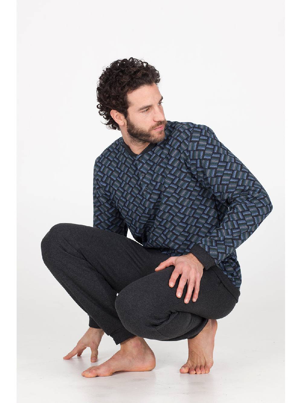 Julipet Pigiama in caldo jacquard di cotone Convenienza
