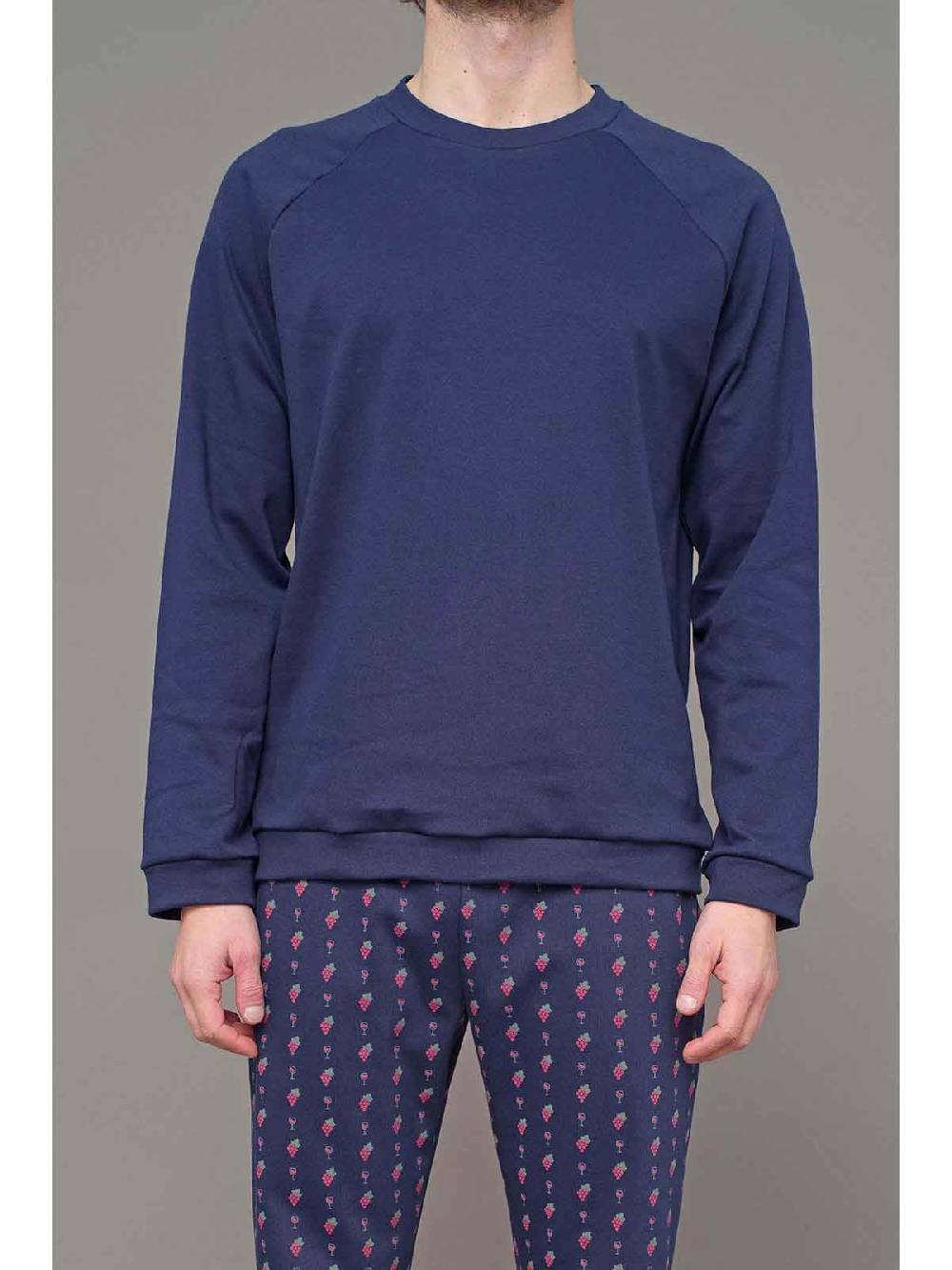 Julipet Pigiama girocollo linea winewear in interlock di puro cotone I Più Venduti
